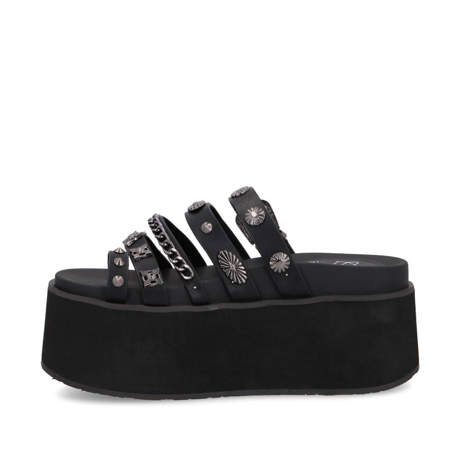 Sandalia Plataforma Negra 35181 