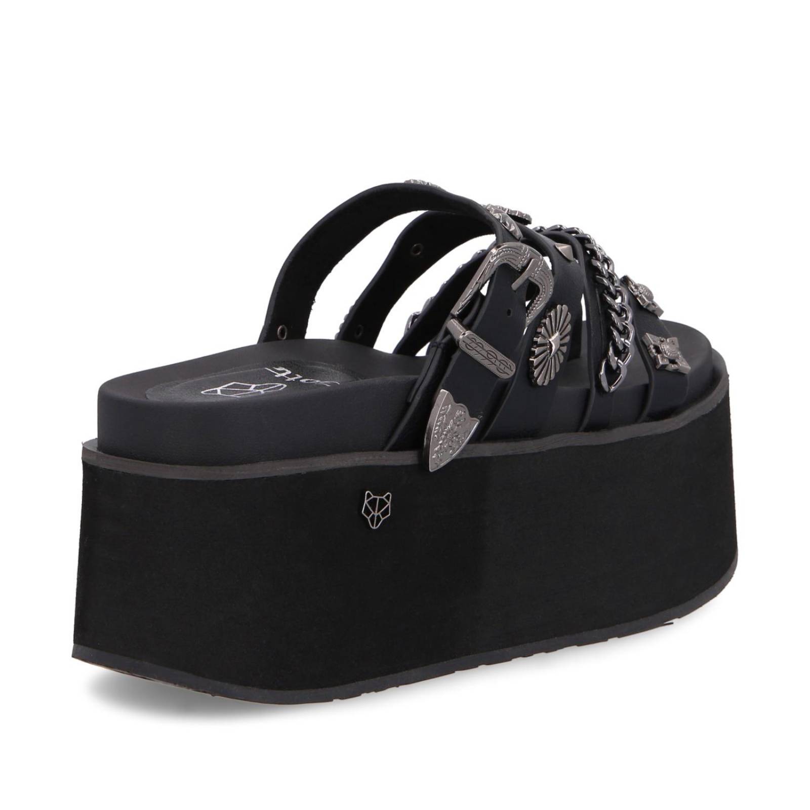 Sandalia Plataforma Negra 35181 