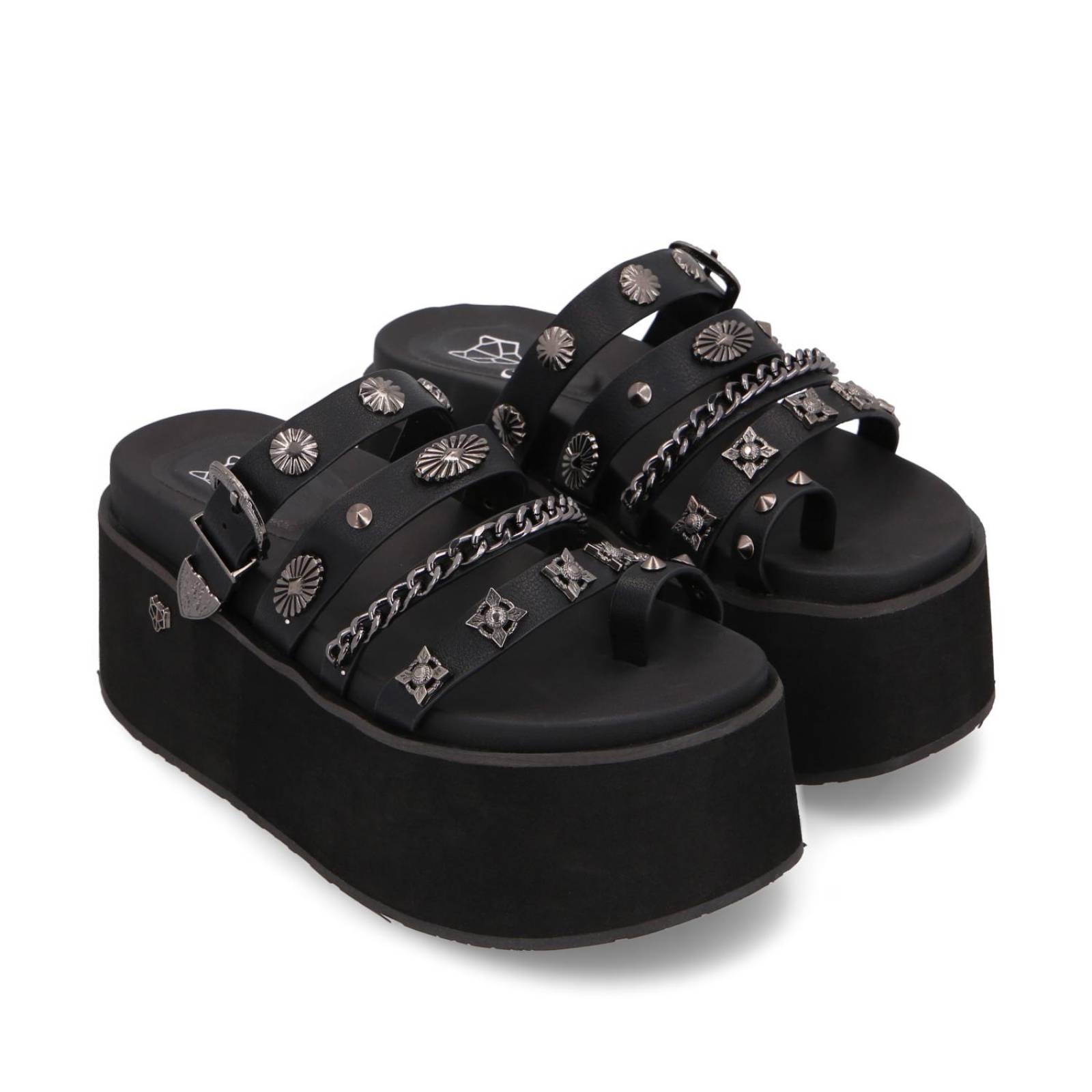 Sandalia Plataforma Negra 35181 