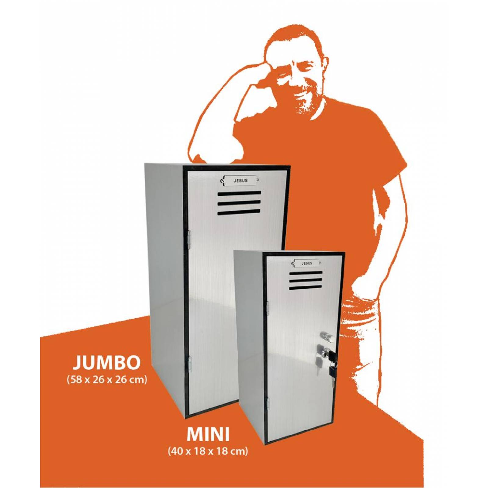 Mini Locker Liso con llave de seguridad 40 x 18 x 18 cm