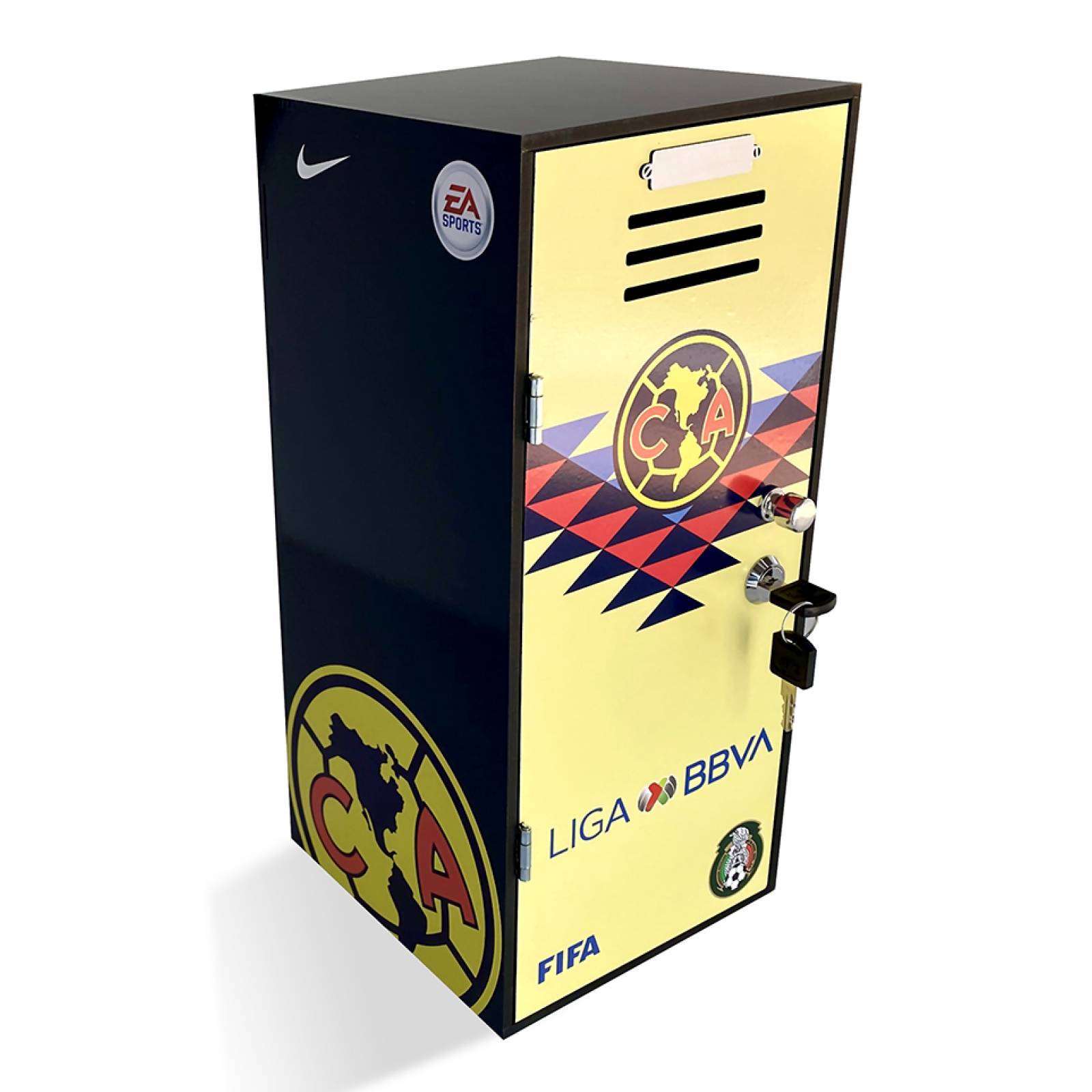 América - Locker deportivo, decorado, individual con llave de seguridad.