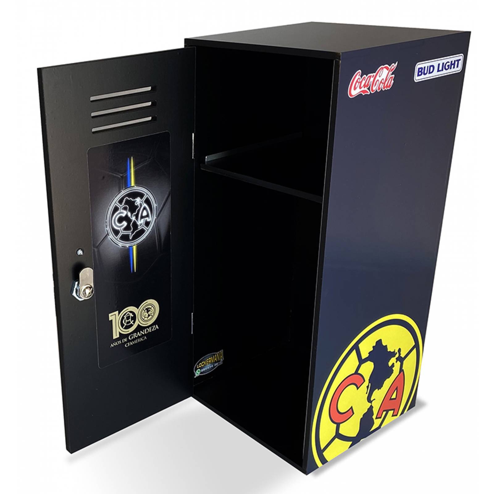 América - Locker deportivo, decorado, individual con llave de seguridad.