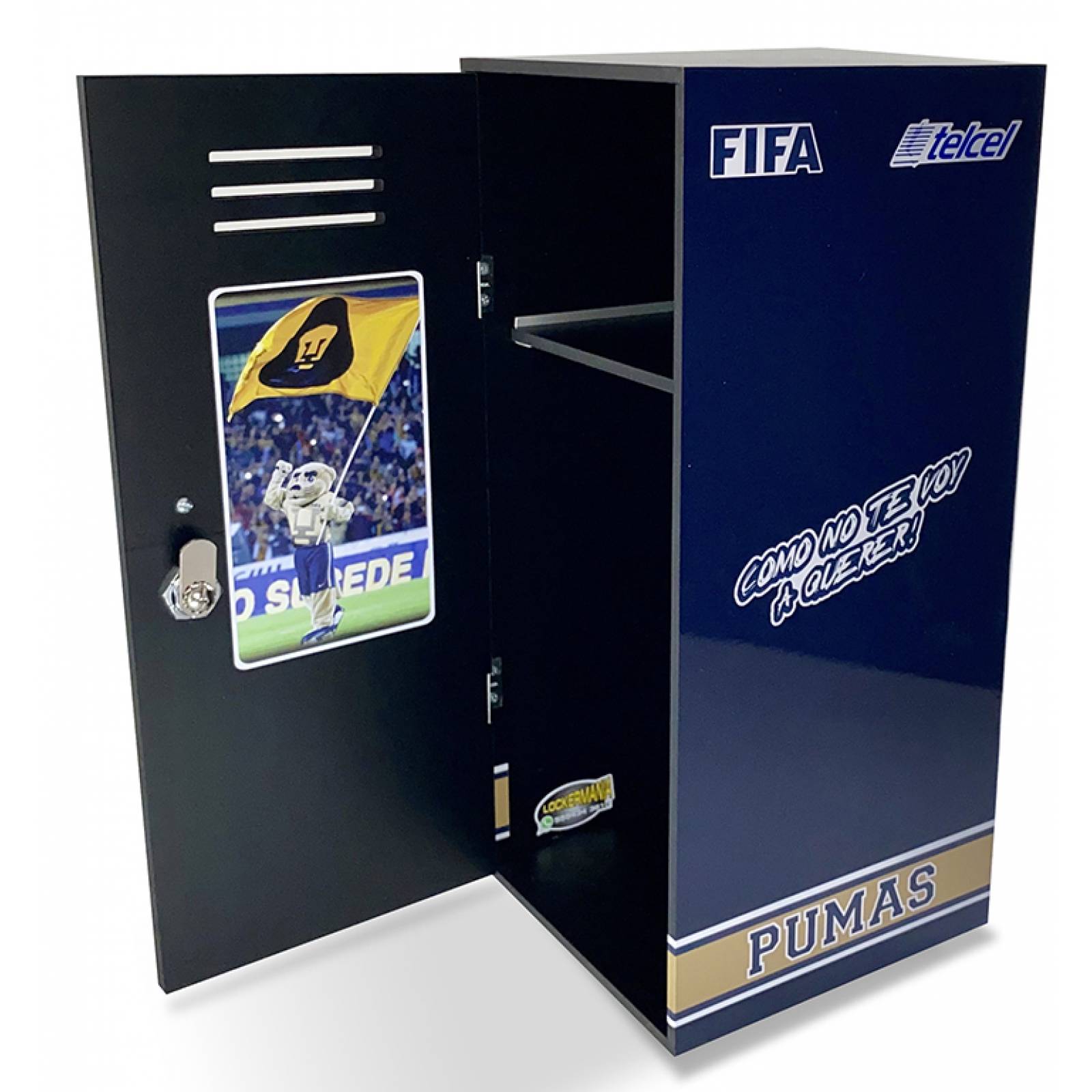 Pumas UNAM Mini Locker individual con llave de seguridad deportes futbol  regalo original coleccionable