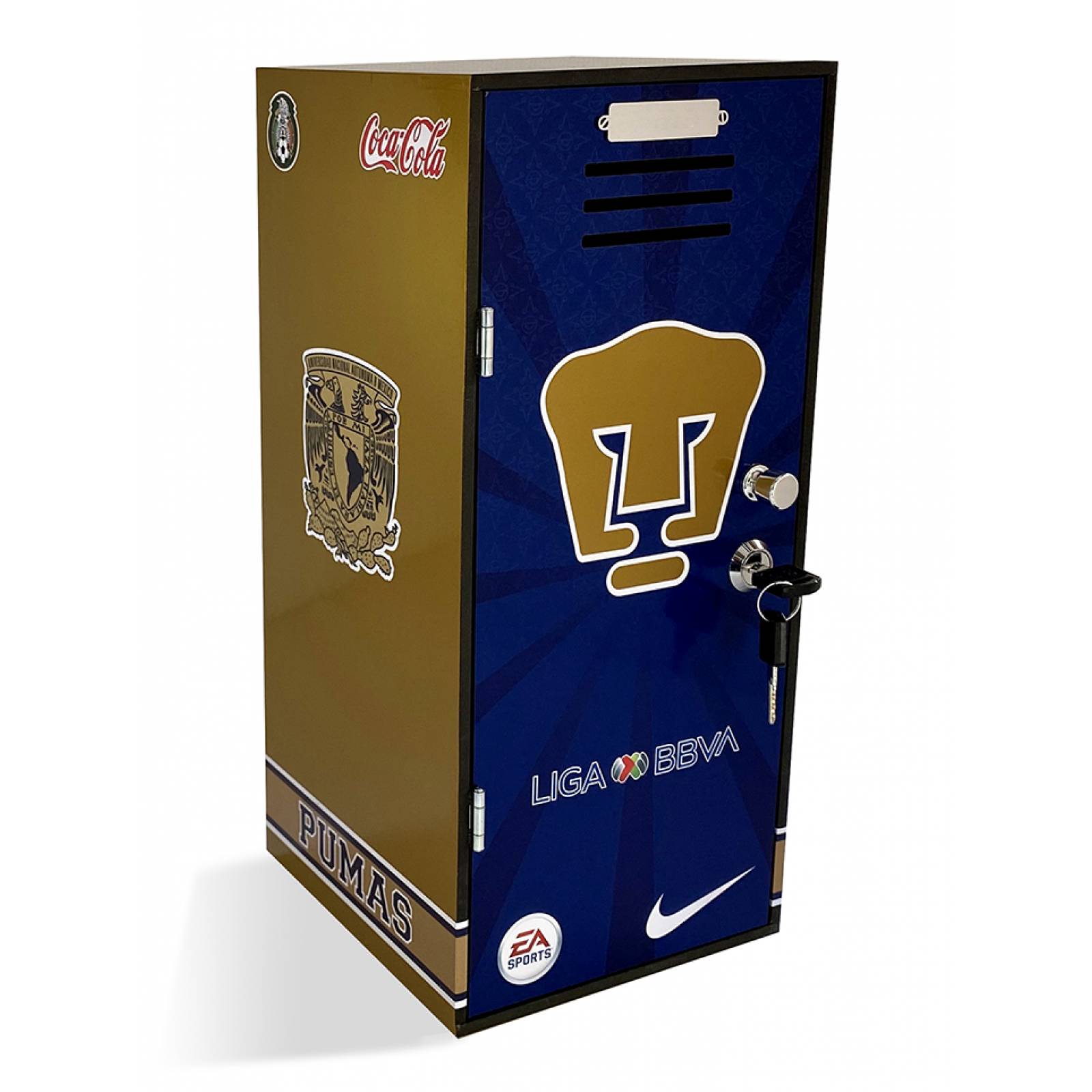 Pumas UNAM Mini Locker individual con llave de seguridad deportes futbol  regalo original coleccionable