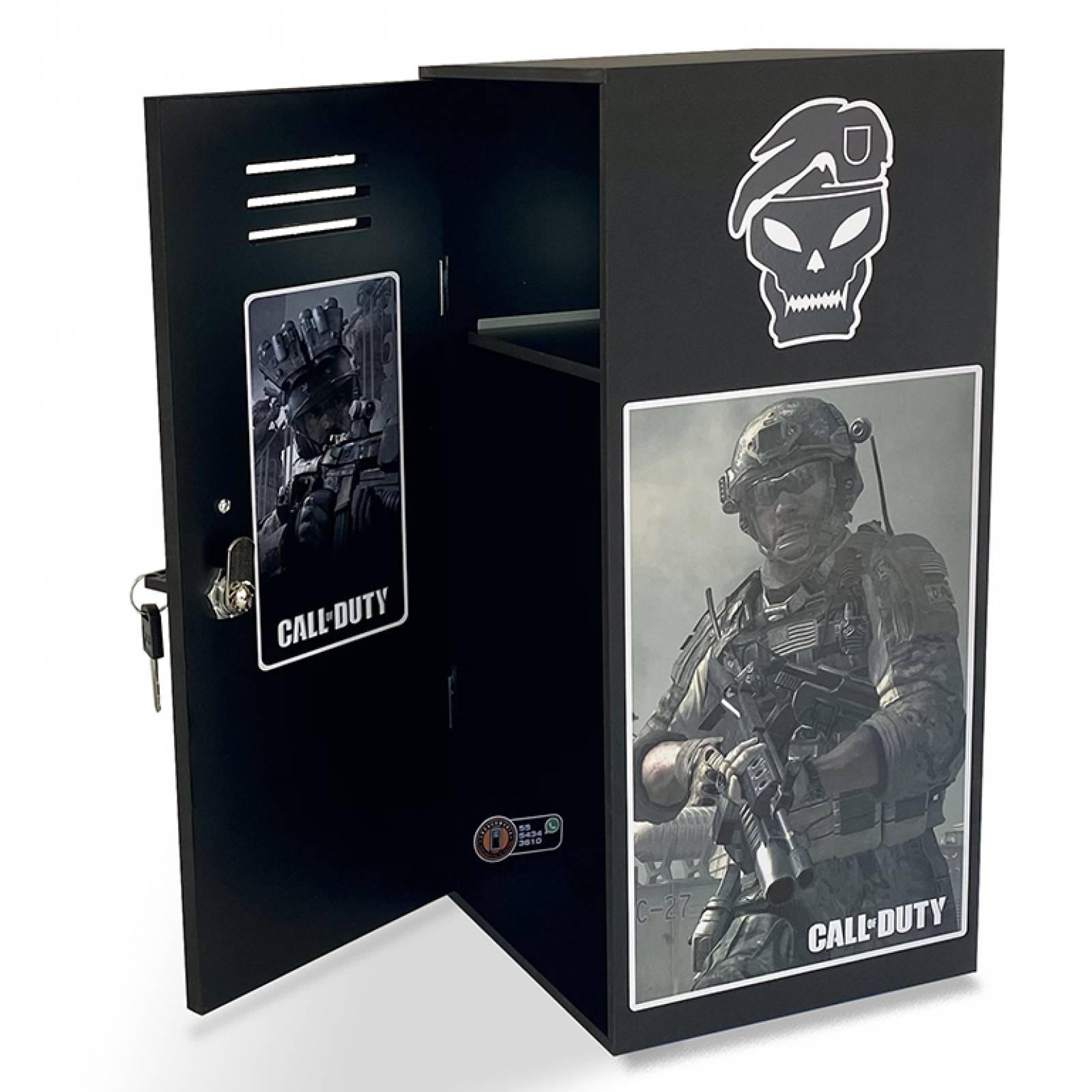 Call of Duty Mini Locker individual con llave de seguridad videojuegos regalo original coleccionable, organizador, casillero
