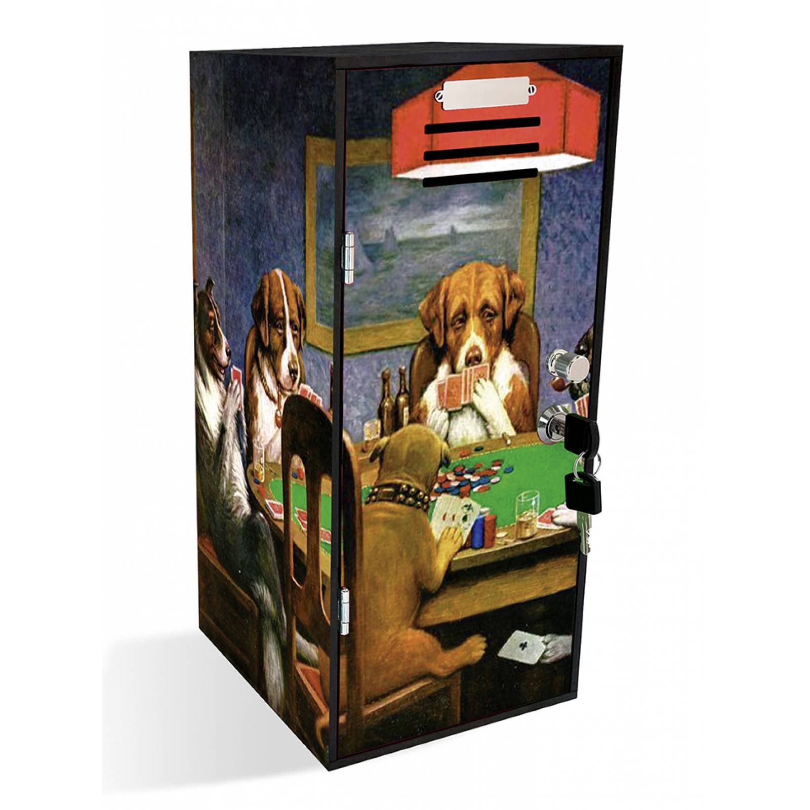 Amigo en Necesidad Cassius Marcellus Coolidge Mini Locker individual con llave de seguridad cartas juegos arte regalo original coleccionable, organizador, casillero