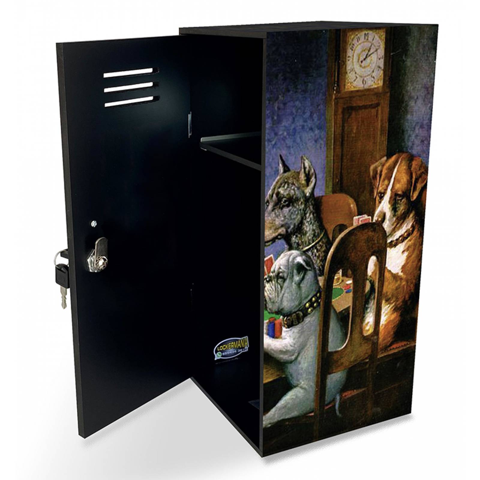 Amigo en Necesidad Cassius Marcellus Coolidge Mini Locker individual con llave de seguridad cartas juegos arte regalo original coleccionable, organizador, casillero