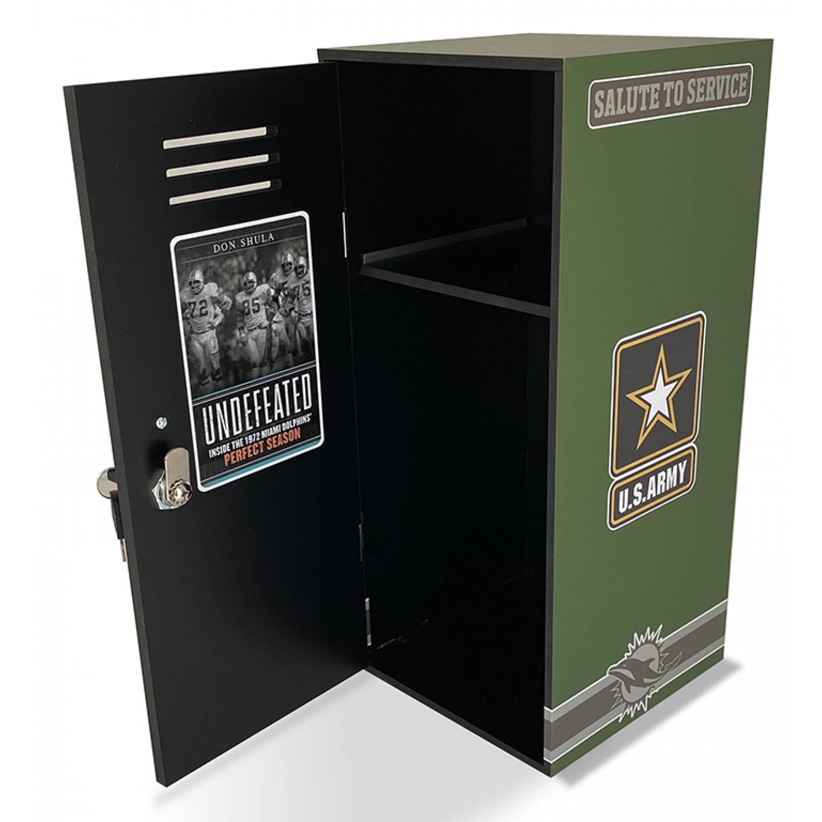 MIAMI DOLPHINS - Locker deportivo, decorado, individual con llave de seguridad.
