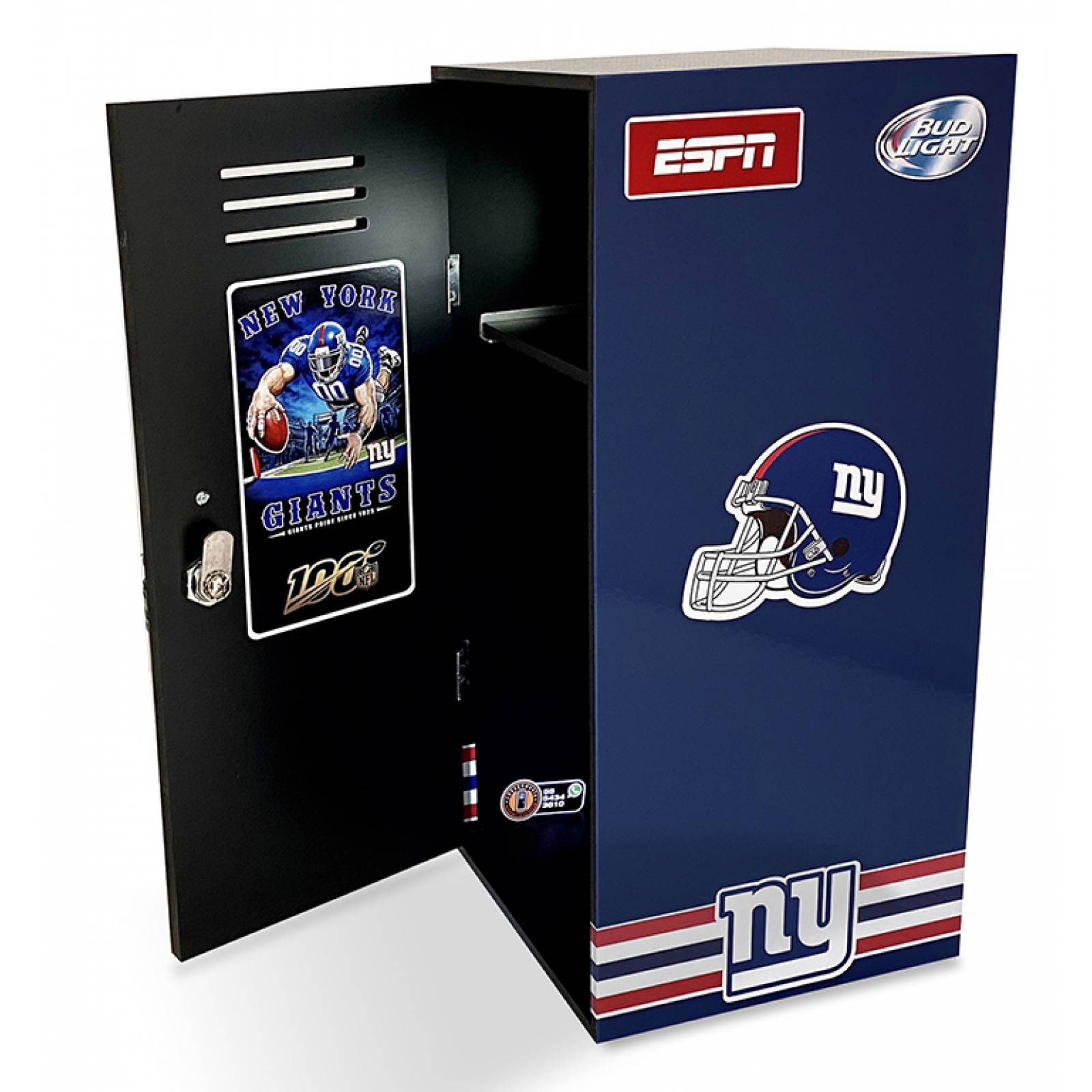 NEW YOR GIANTS - Locker deportivo, decorado, individual con llave de seguridad.