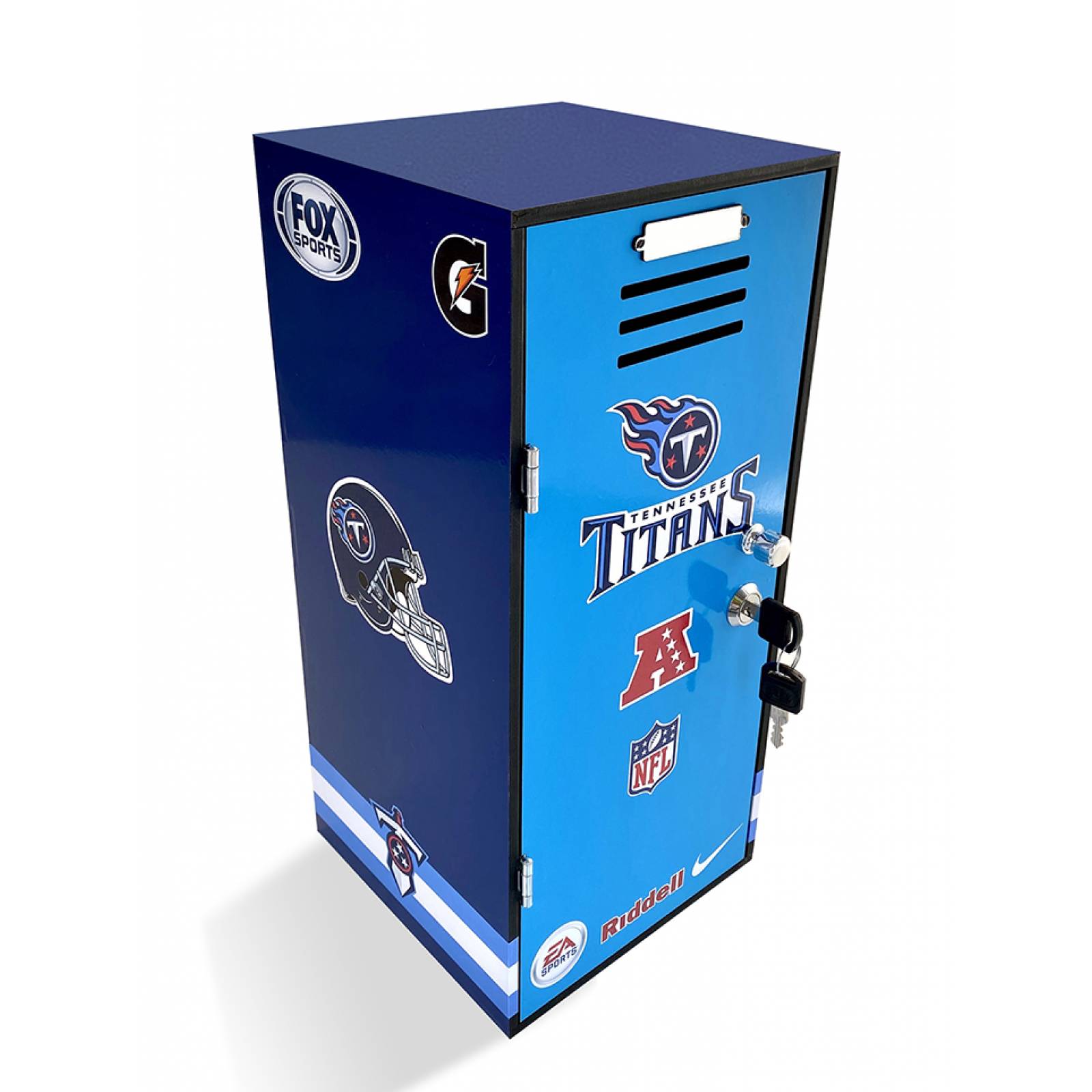 TENNESSEE TITANS - Locker deportivo, decorado, individual con llave de seguridad.