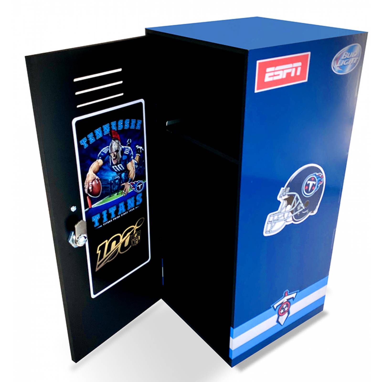 TENNESSEE TITANS - Locker deportivo, decorado, individual con llave de seguridad.