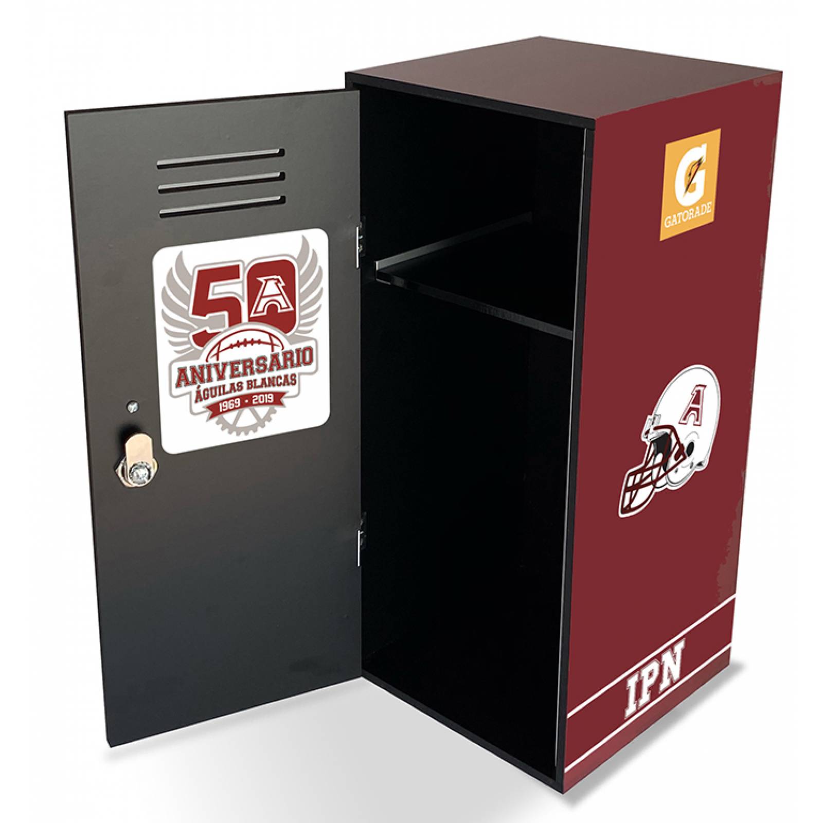 LOS BURROS DEL IPN -  Locker deportivo, decorado, individual con llave de seguridad.