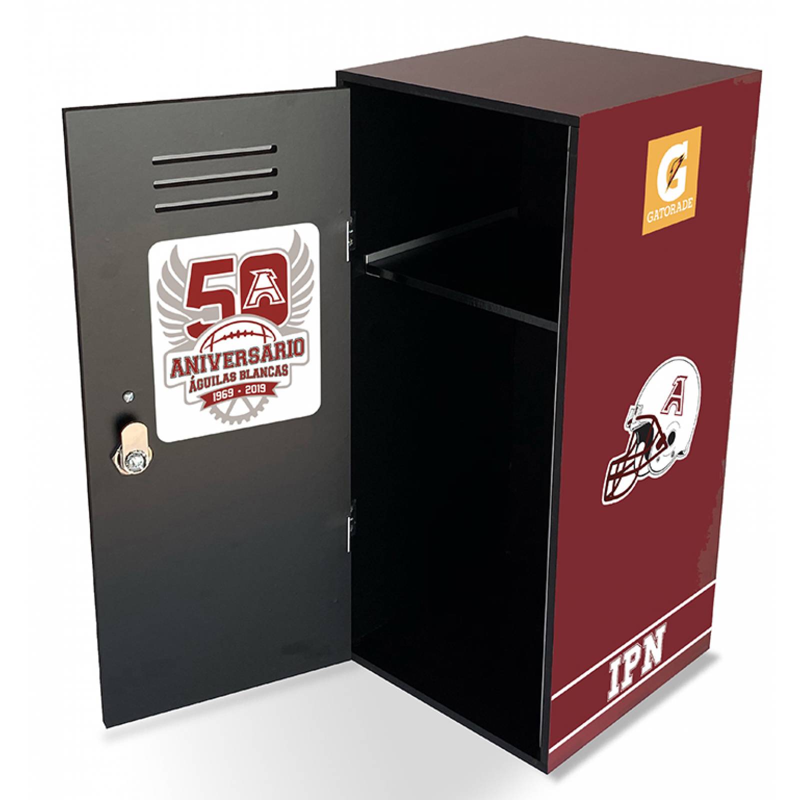 AGUILAS BLANCAS DEL IPN - Locker deportivo, decorado, individual con llave de seguridad.