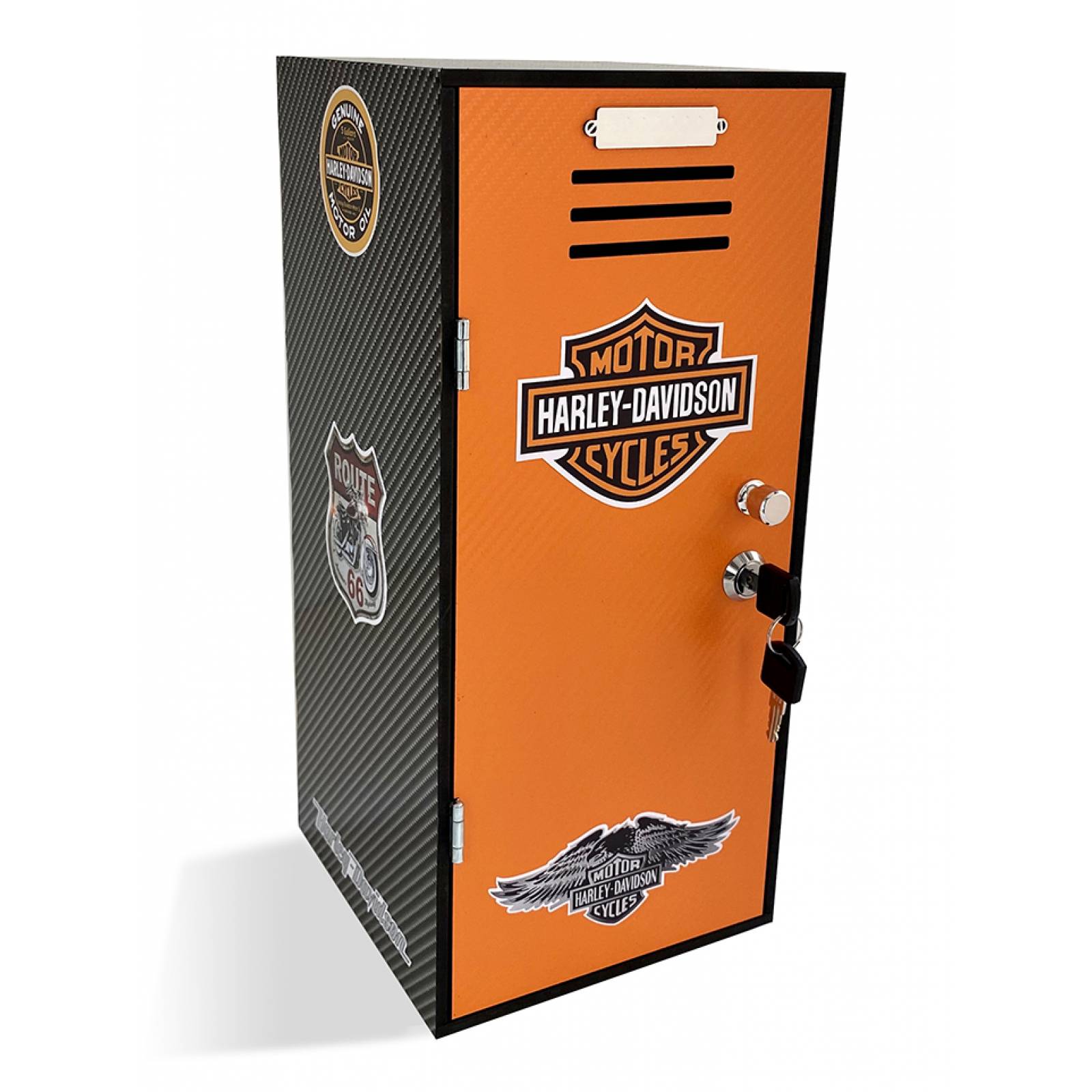 HARLEY DAVIDSON - Locker deportivo, decorado, individual con llave de seguridad.