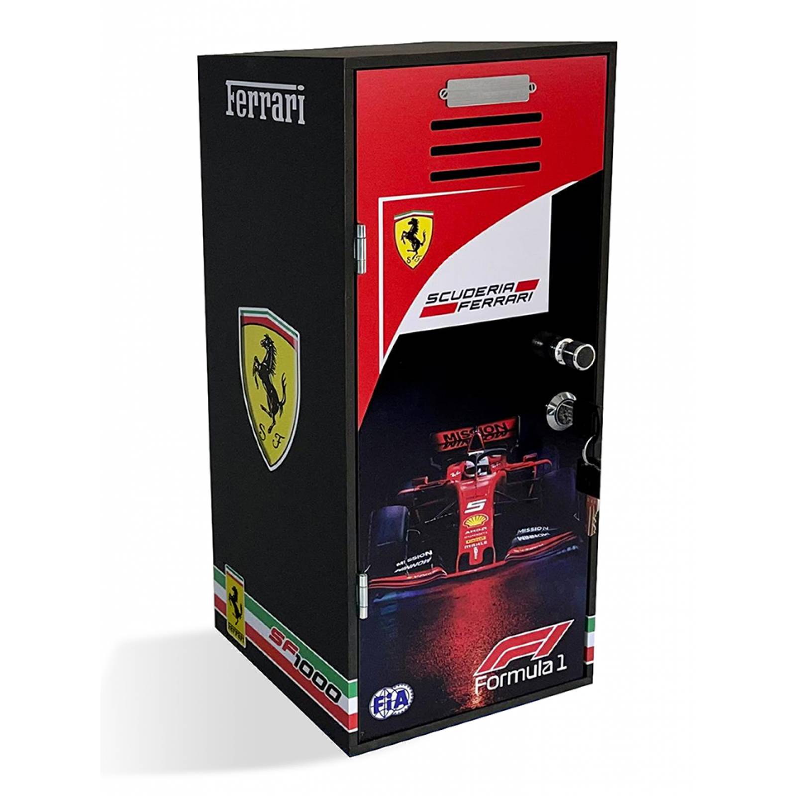 FERRARI - Locker deportivo, decorado, individual con llave de seguridad.