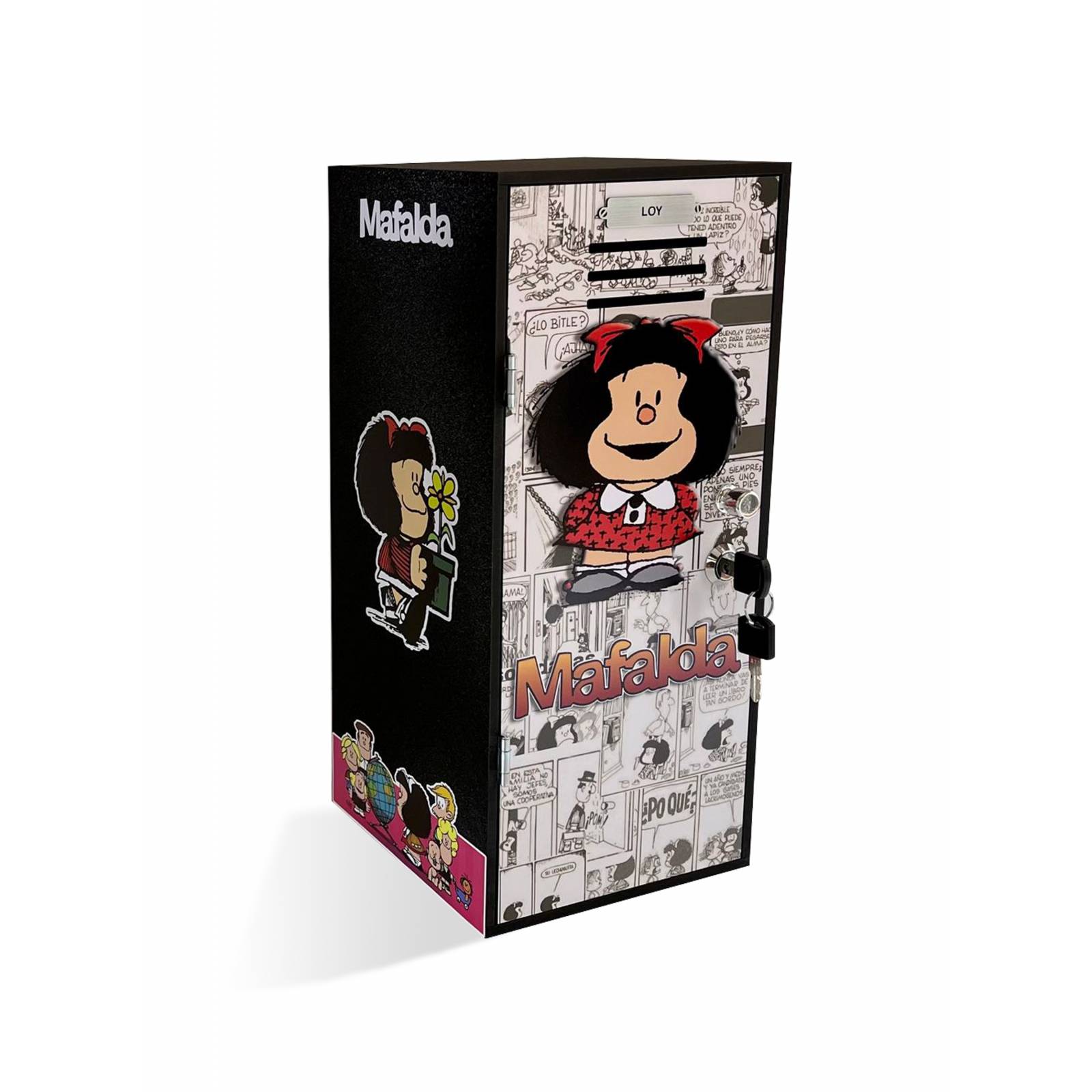 Mafalda - Locker Decorado, Individual Con Llave De Seguridad.