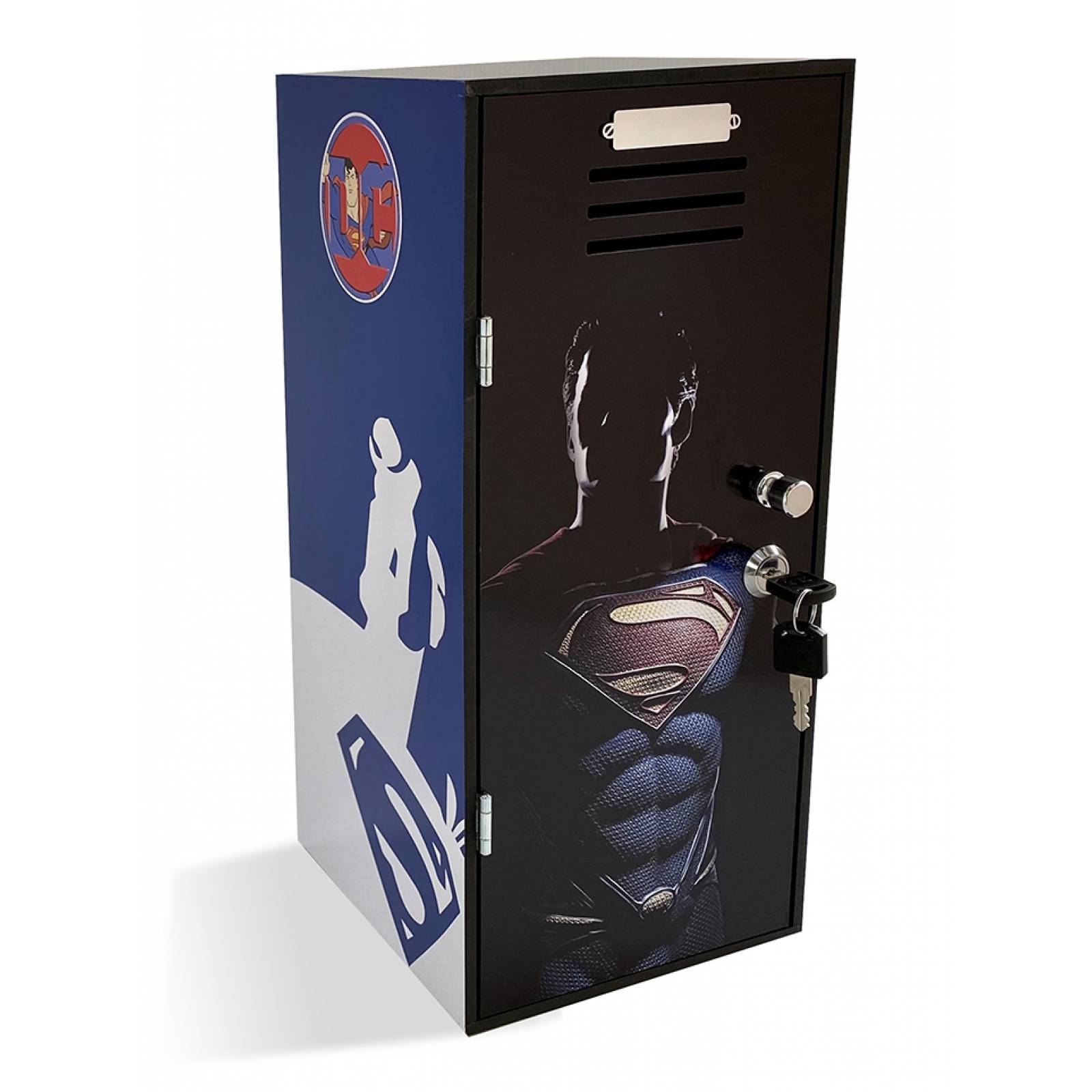 SUPERMAN - Locker decorado, individual con llave de seguridad.