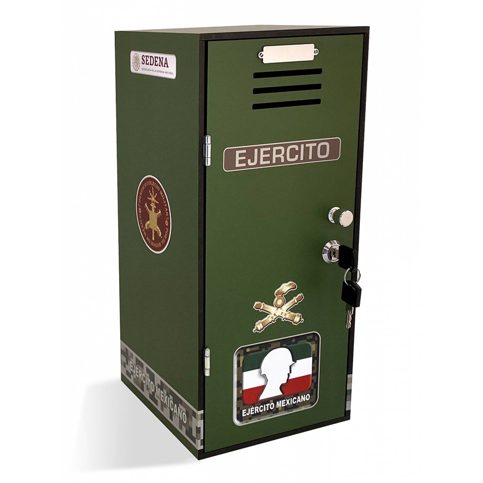 EJÉRCITO MEXICANO - Locker decorado, individual con llave de seguridad. Regalo original