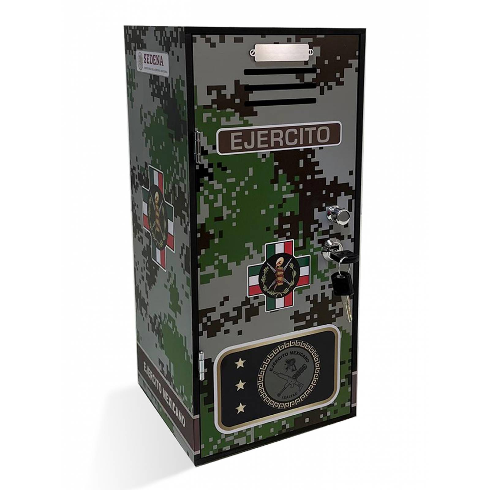 EJÉRCITO MEXICANO - Locker decorado, individual con llave de seguridad. Regalo original