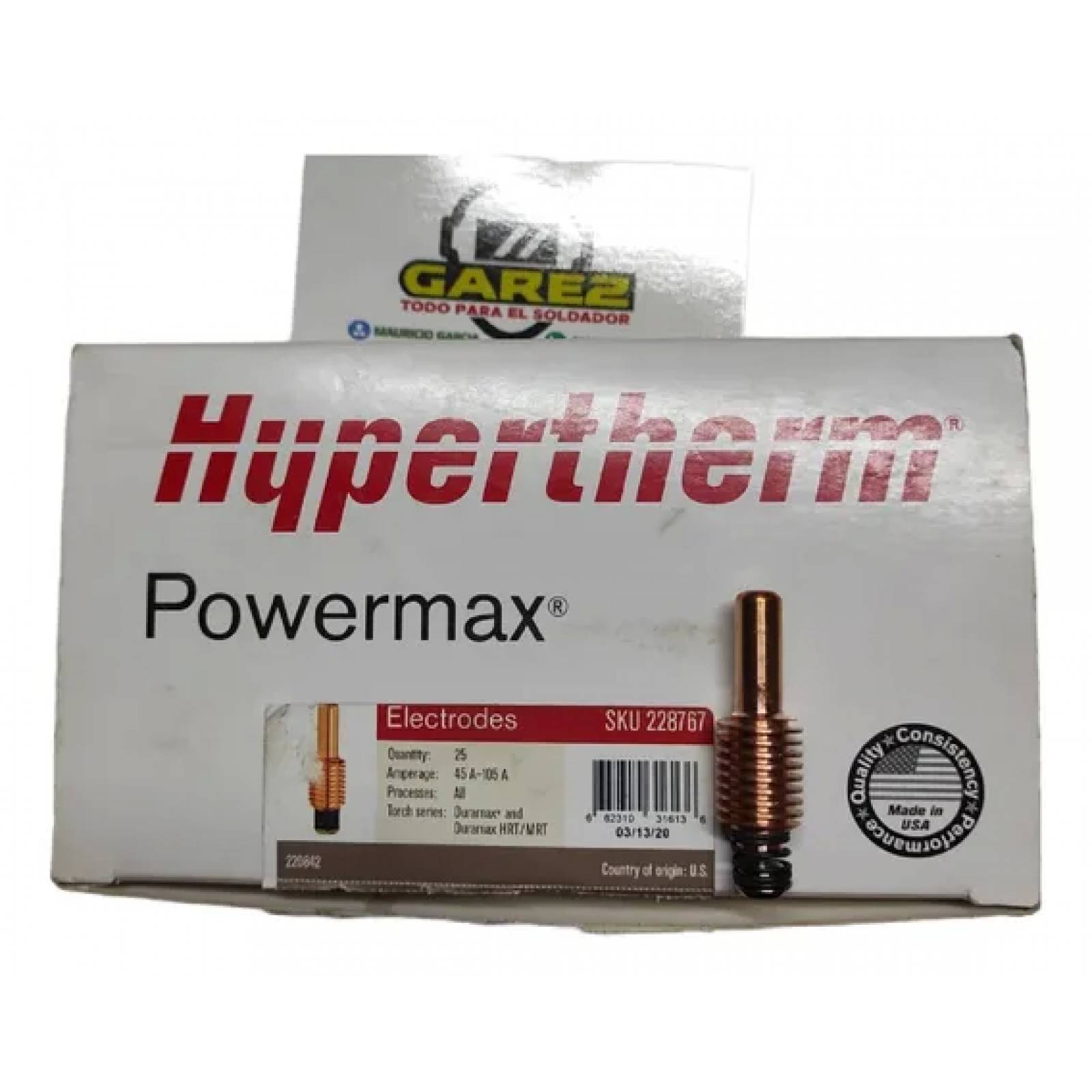 Kit Tobera Y Electrodo Para Hypertherm Powermax 65/85/105