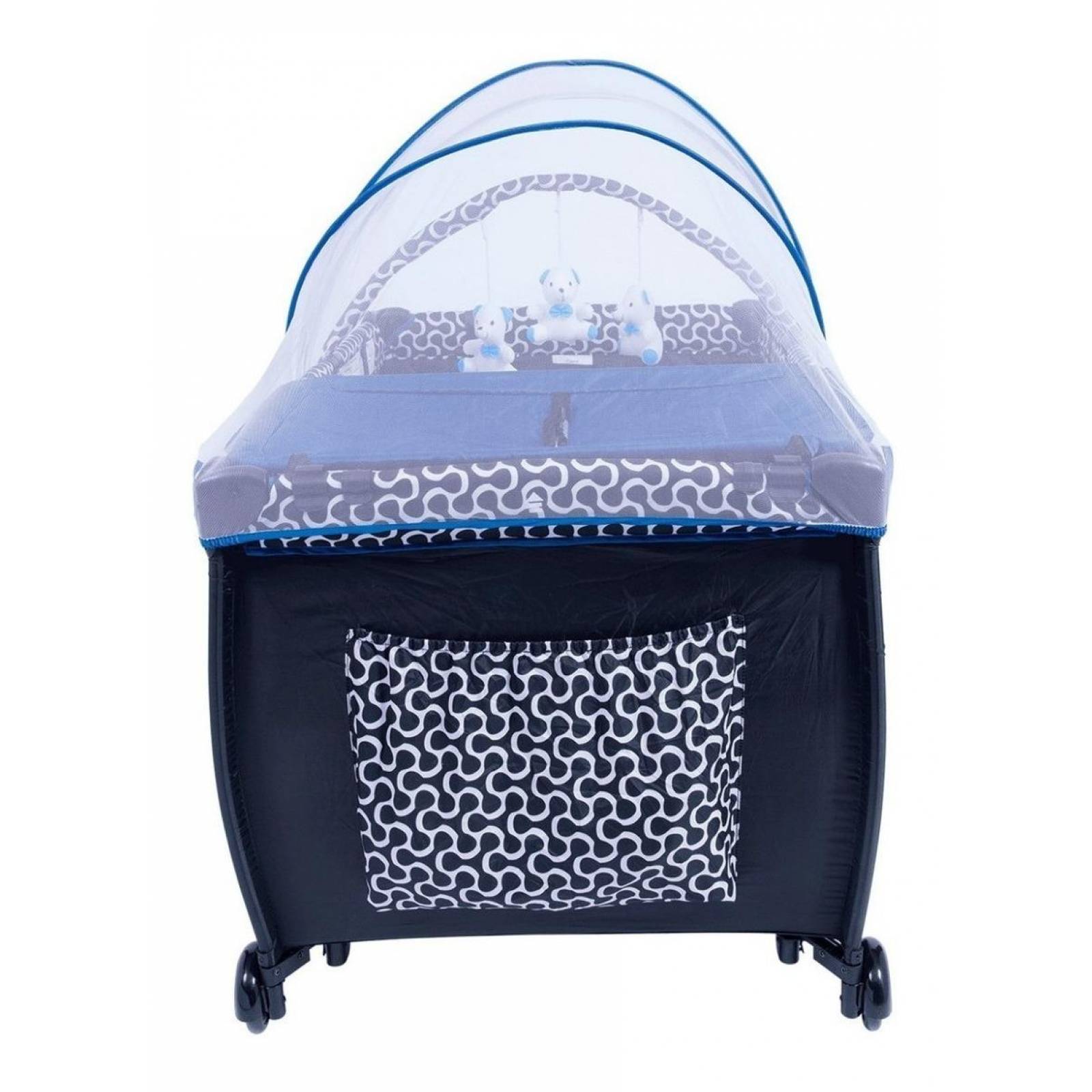 Corral Cuna Bebe Evenflo Sweet Dreams Mecedor Mosquitero Azul Liso