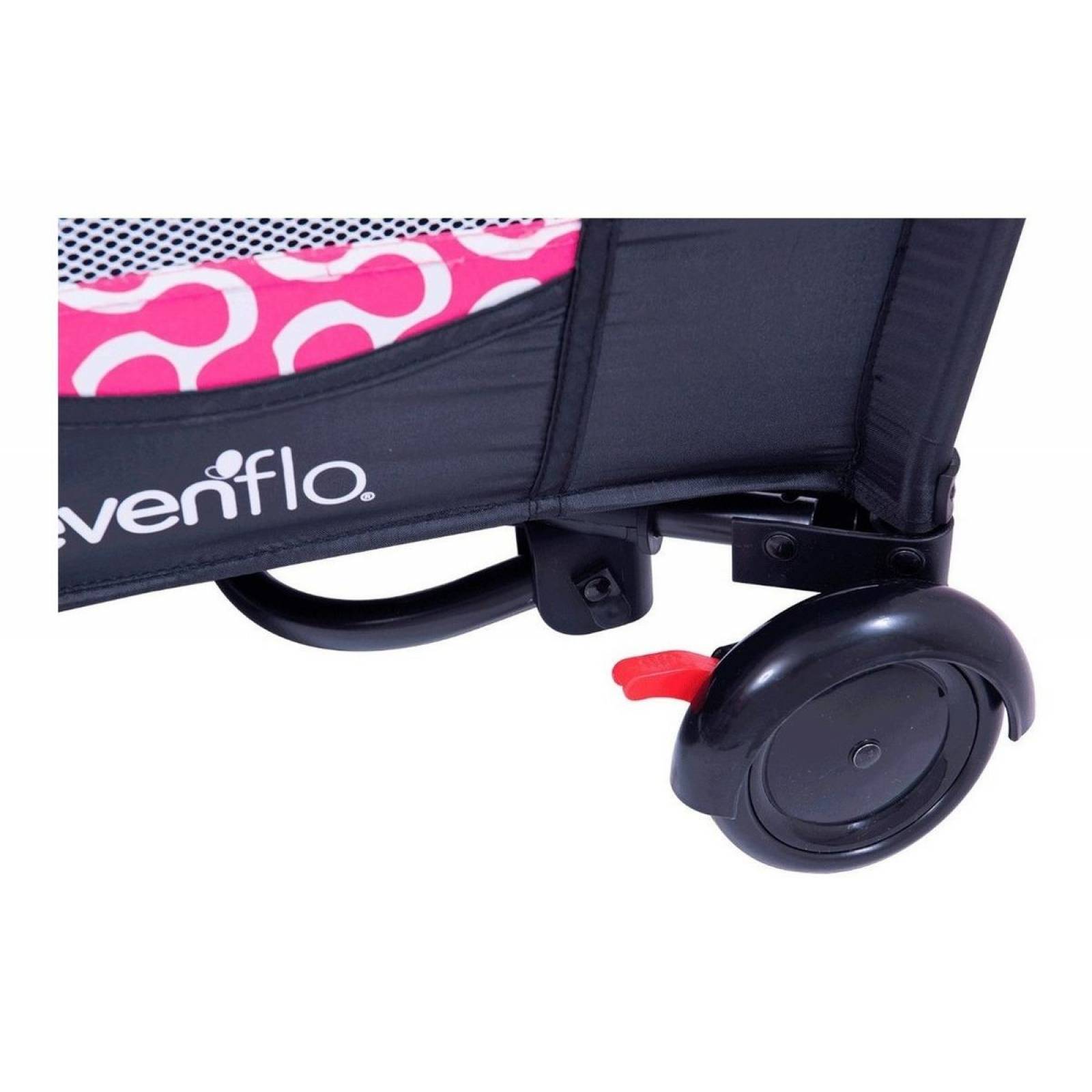 Corral Cuna Bebe Evenflo Sweet Dreams Mecedor Mosquitero Rosa Liso