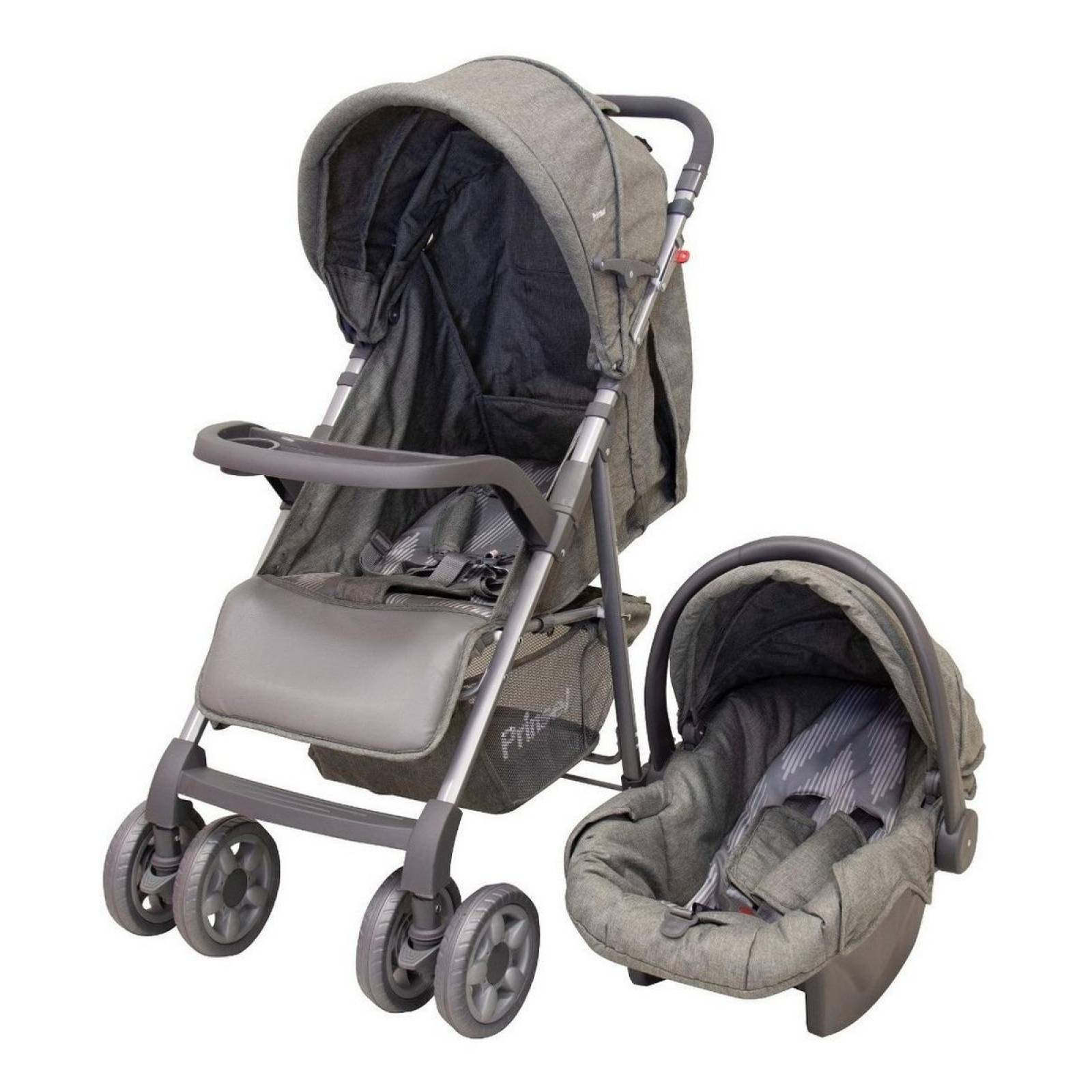 Carriola De Bebe Prinsel Sevilla Reclinable Portabebe Gris