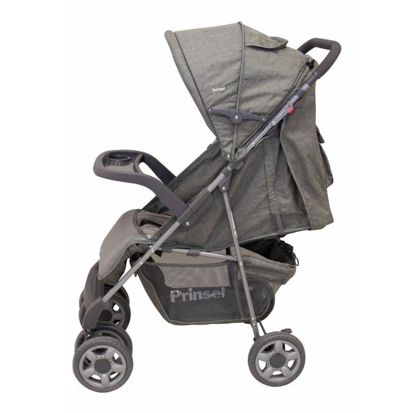 Carriola De Bebe Prinsel Sevilla Reclinable Portabebe Gris