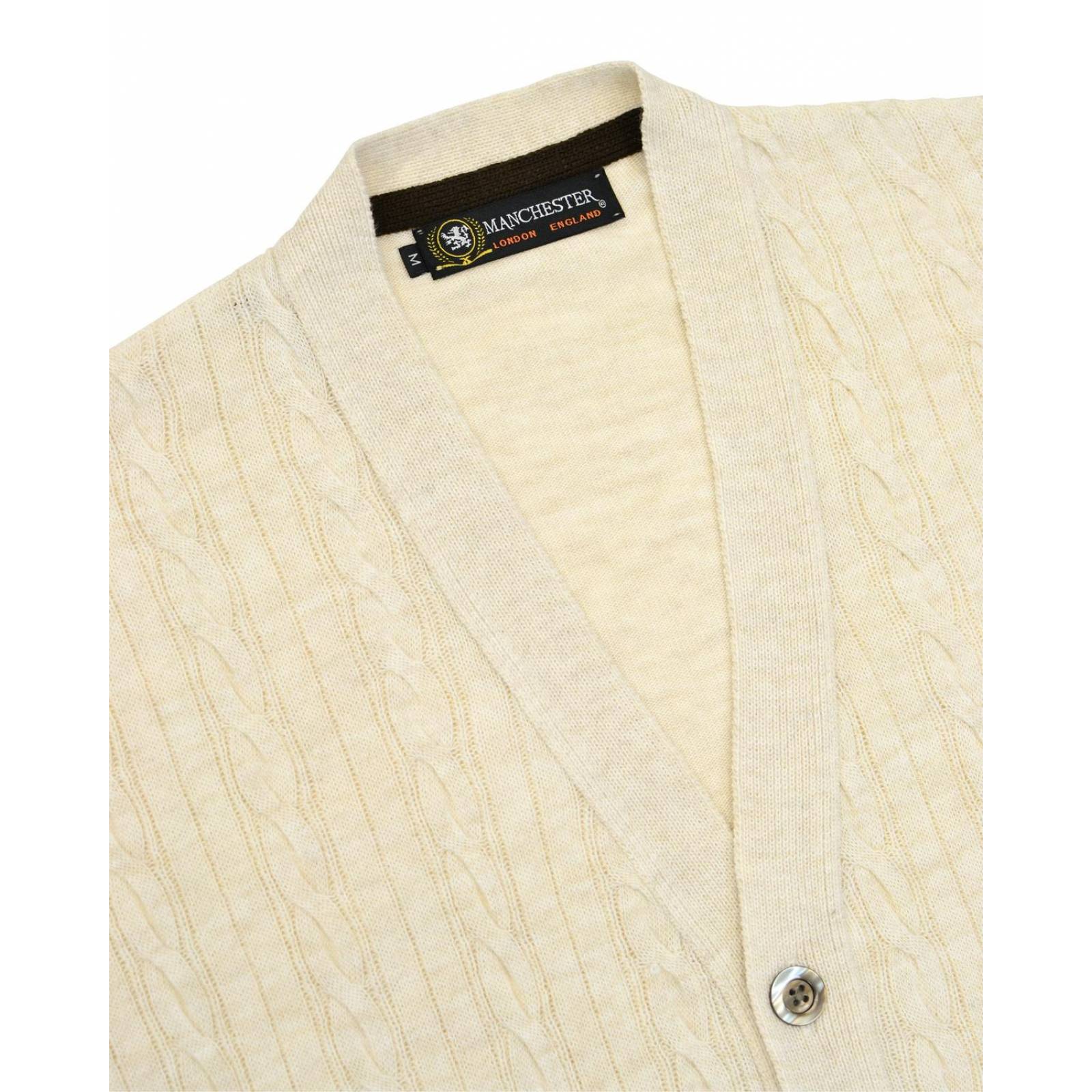 Manchester Sueter Bordado Abierto con Botones 