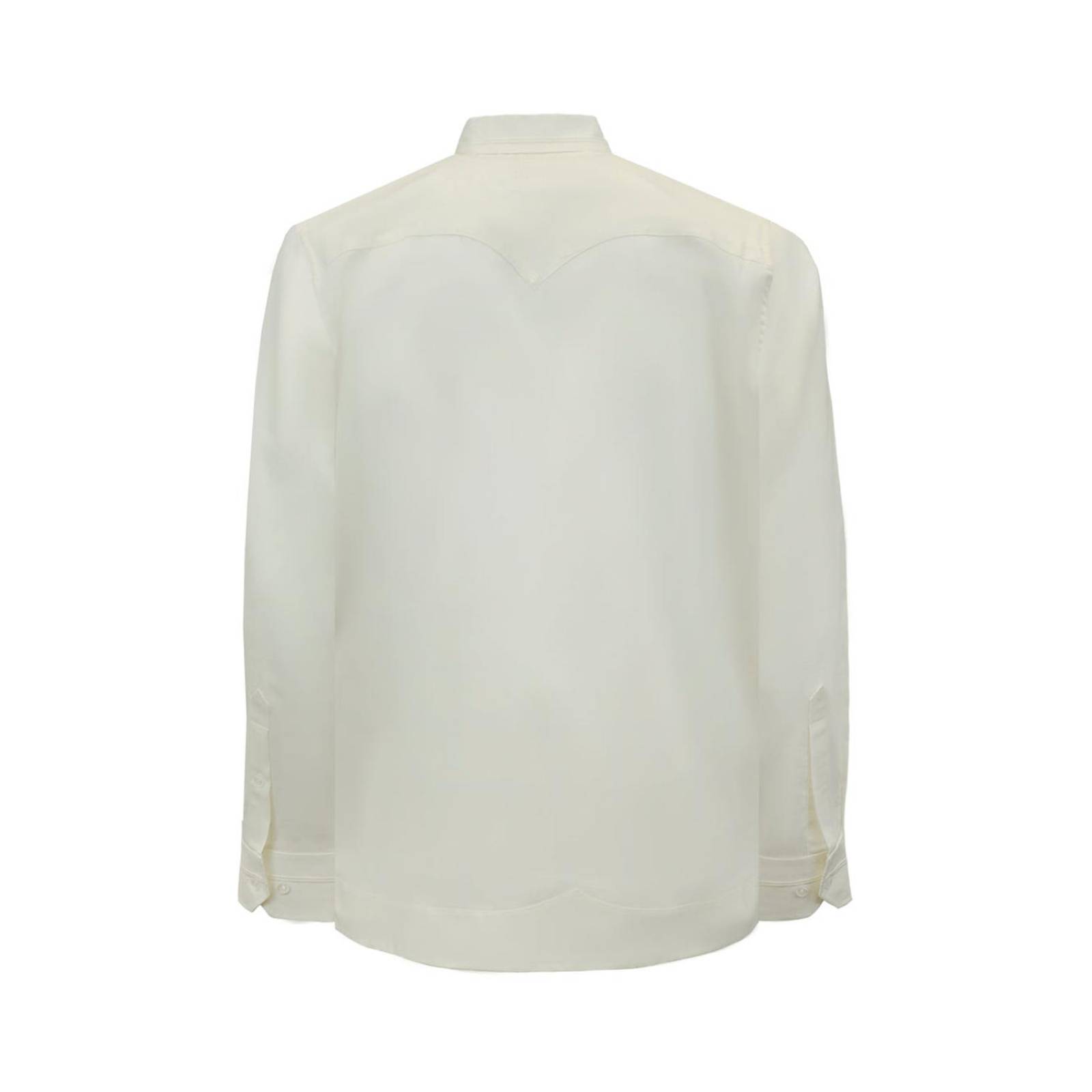 Manchester Guayabera de Lino y Algodón con Cuello Mao y Cuatro Bolsillos Tradicionales 