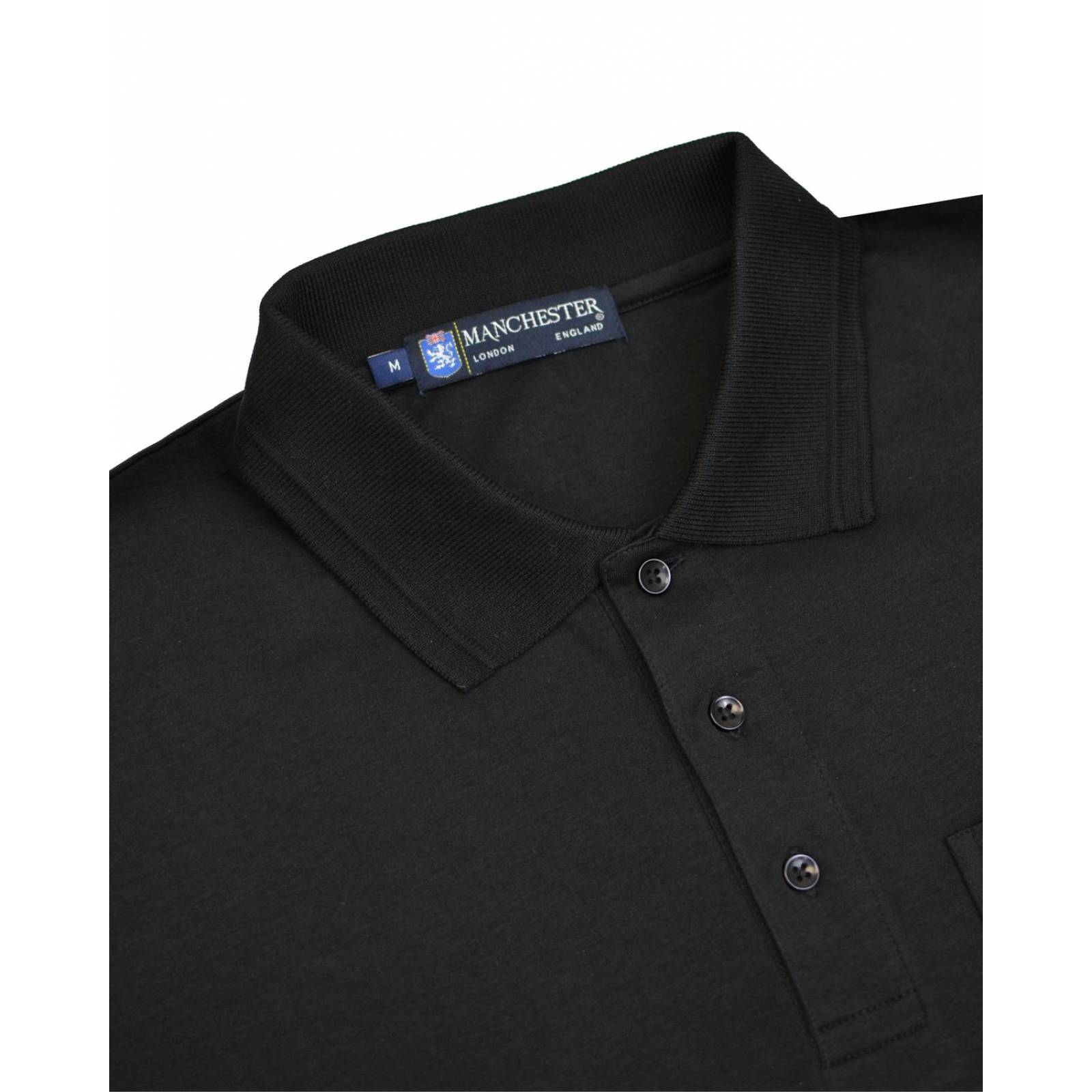 Manchester Polo Lisa Regular Fit de Manga Corta en Algodon Supima 