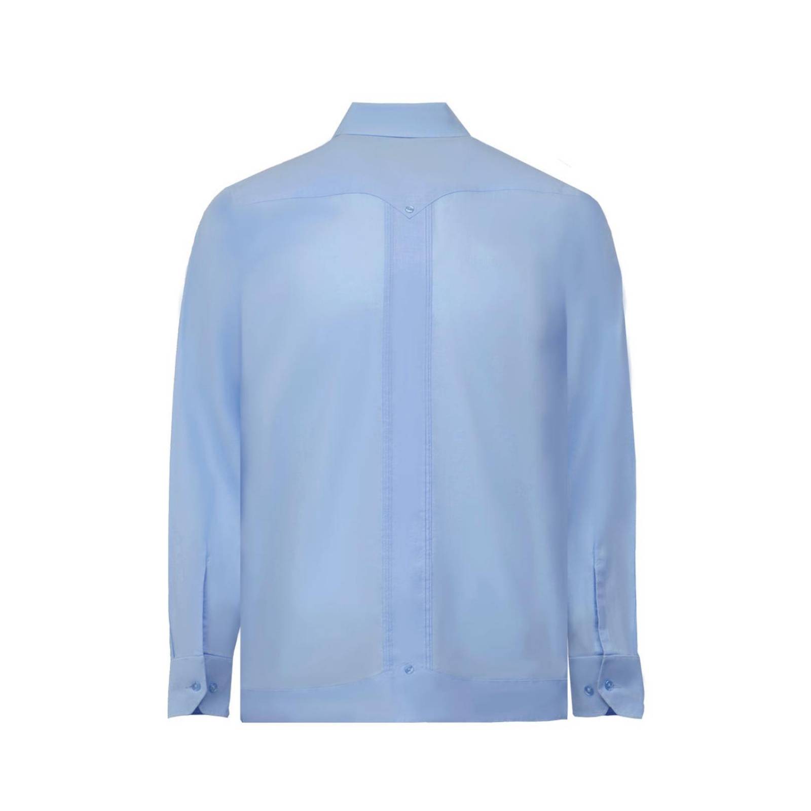 Manchester Guayabera Manga Larga Patron Bordado Regular Fit- Cuello Monaco 