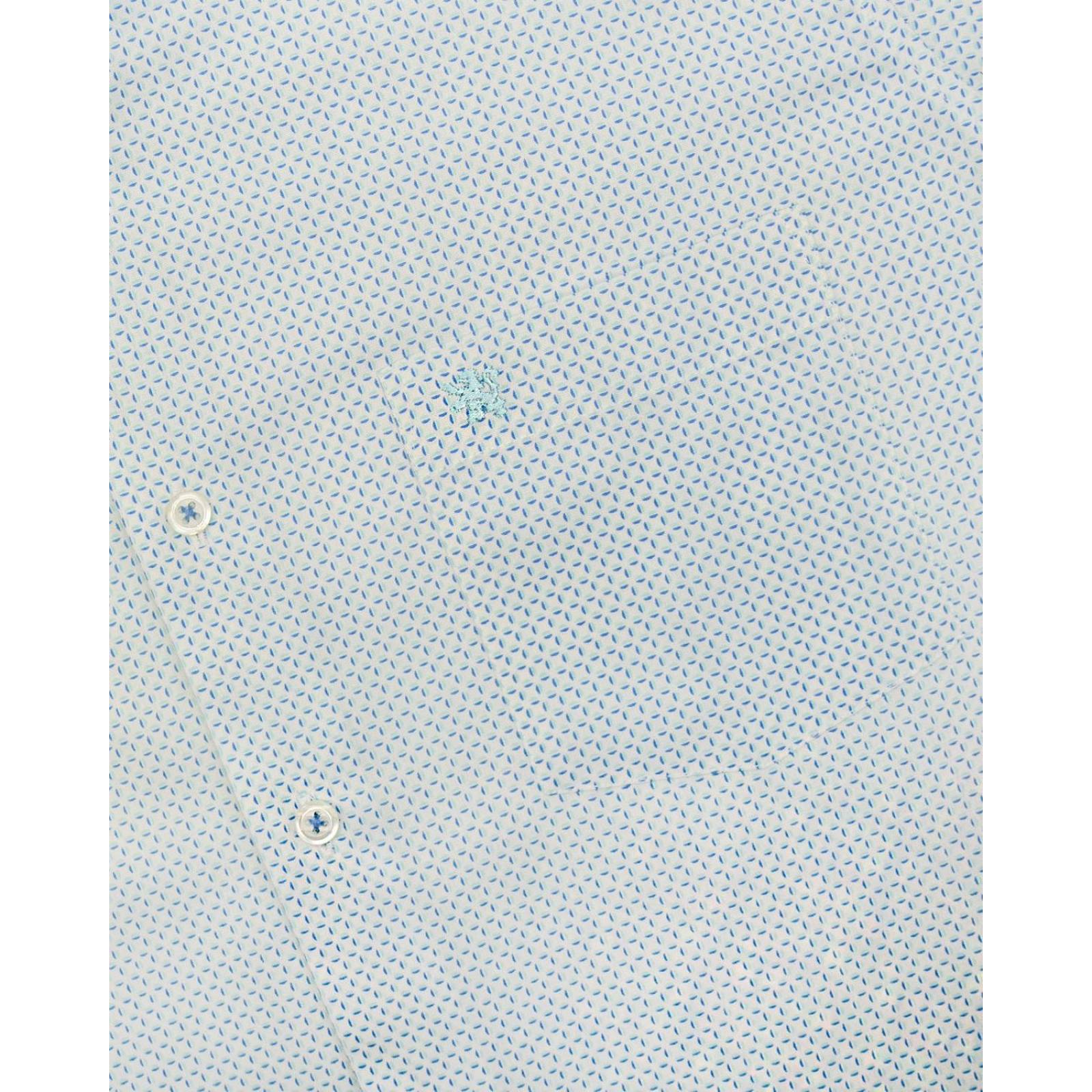Manchester Camisa Casual Slim Fit en Algodón, Manga Larga - Cuello Monaco 