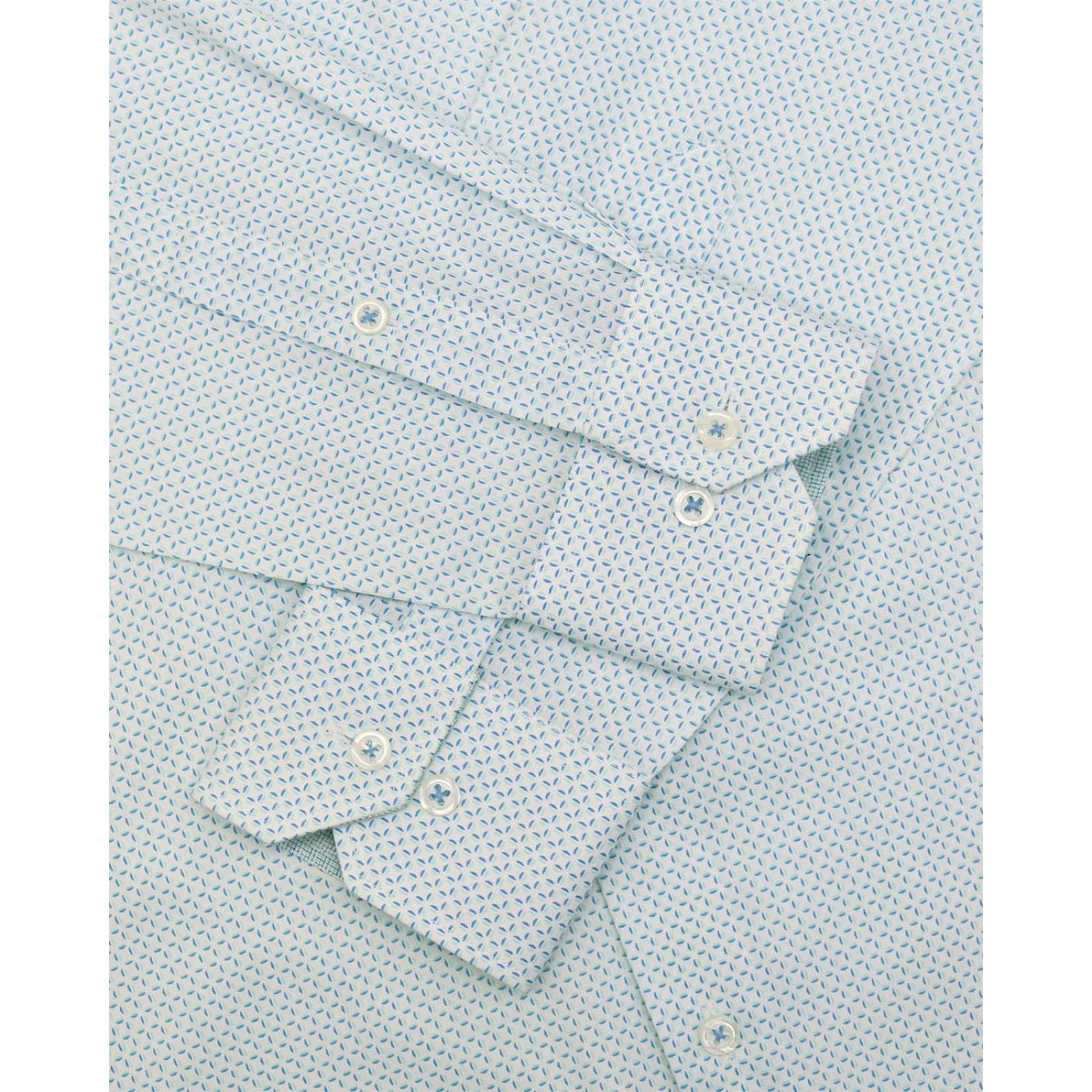 Manchester Camisa Casual Slim Fit en Algodón, Manga Larga - Cuello Monaco 