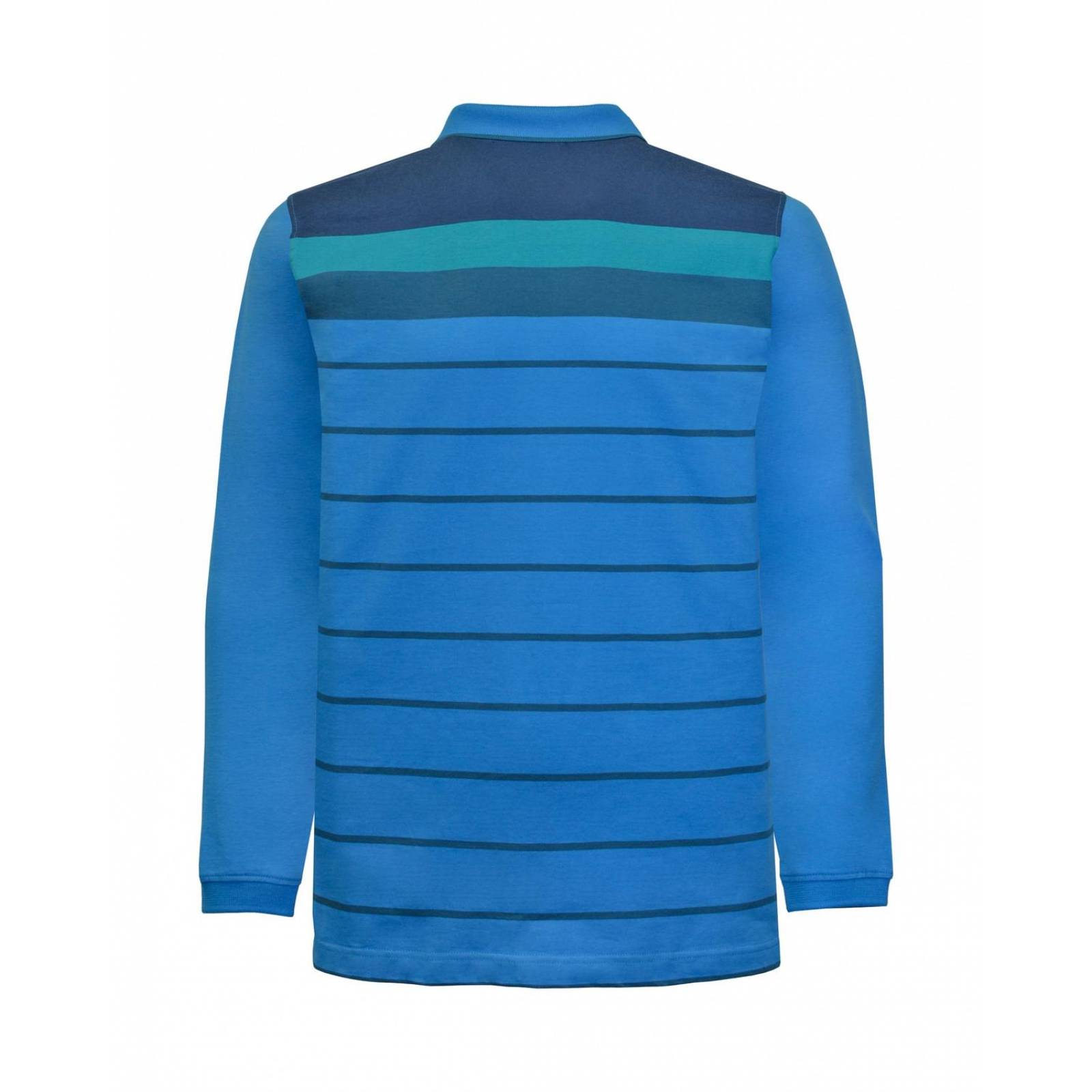 Manchester Polo Manga Larga a Rayas Horizontales en Algodón Supima Regular Fit 