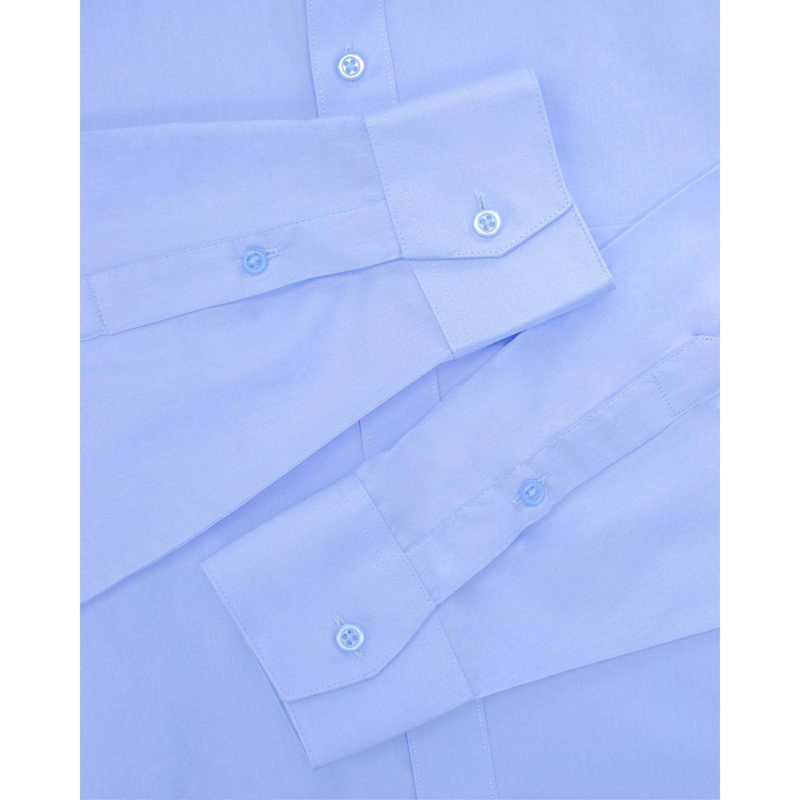 Manchester Camisa de Vestir Lisa Regular Fit Manga Larga Manga Dual 