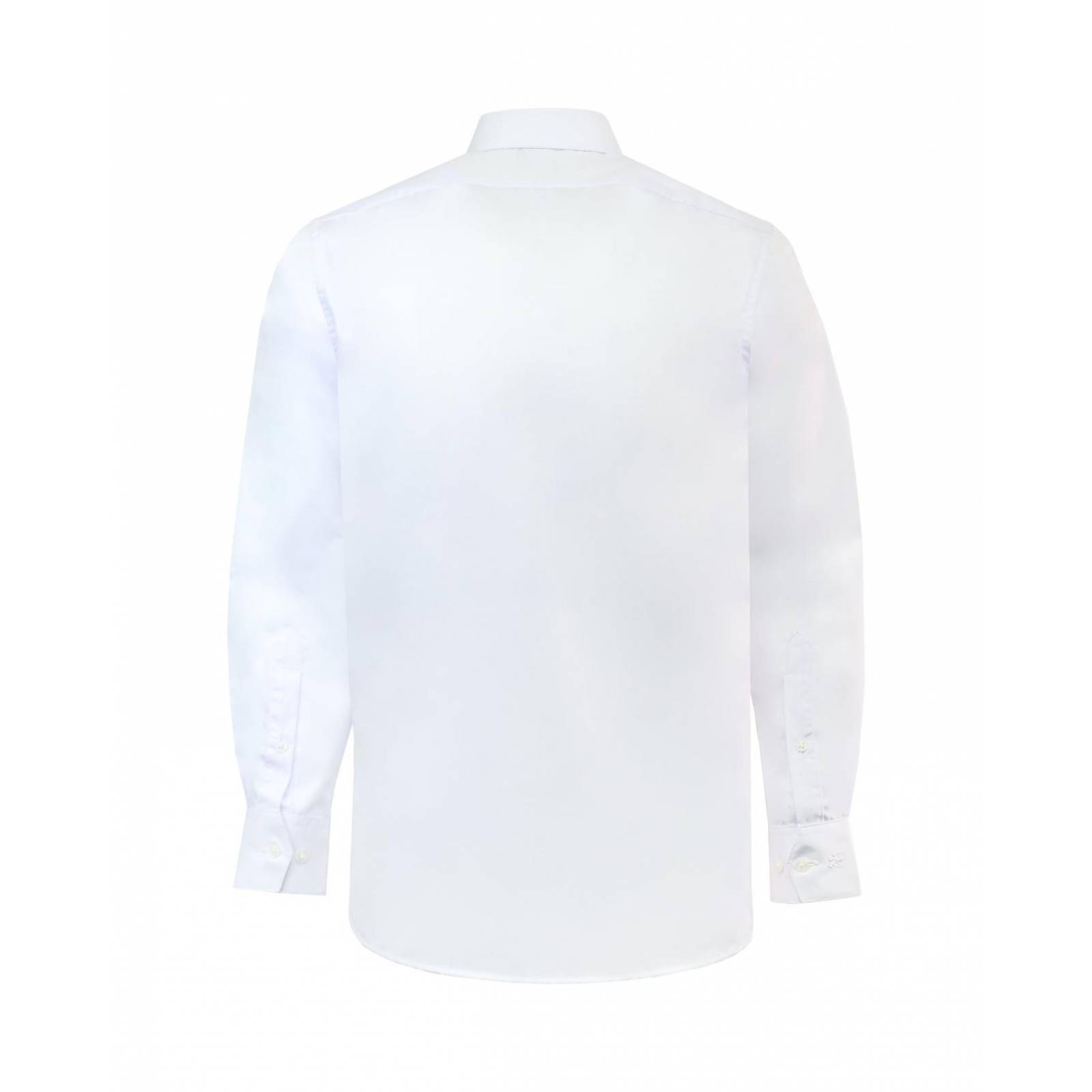 Manchester Camisa de Vestir Lisa con Cuello Boss y Puño terminacion en Pico con Bordado 