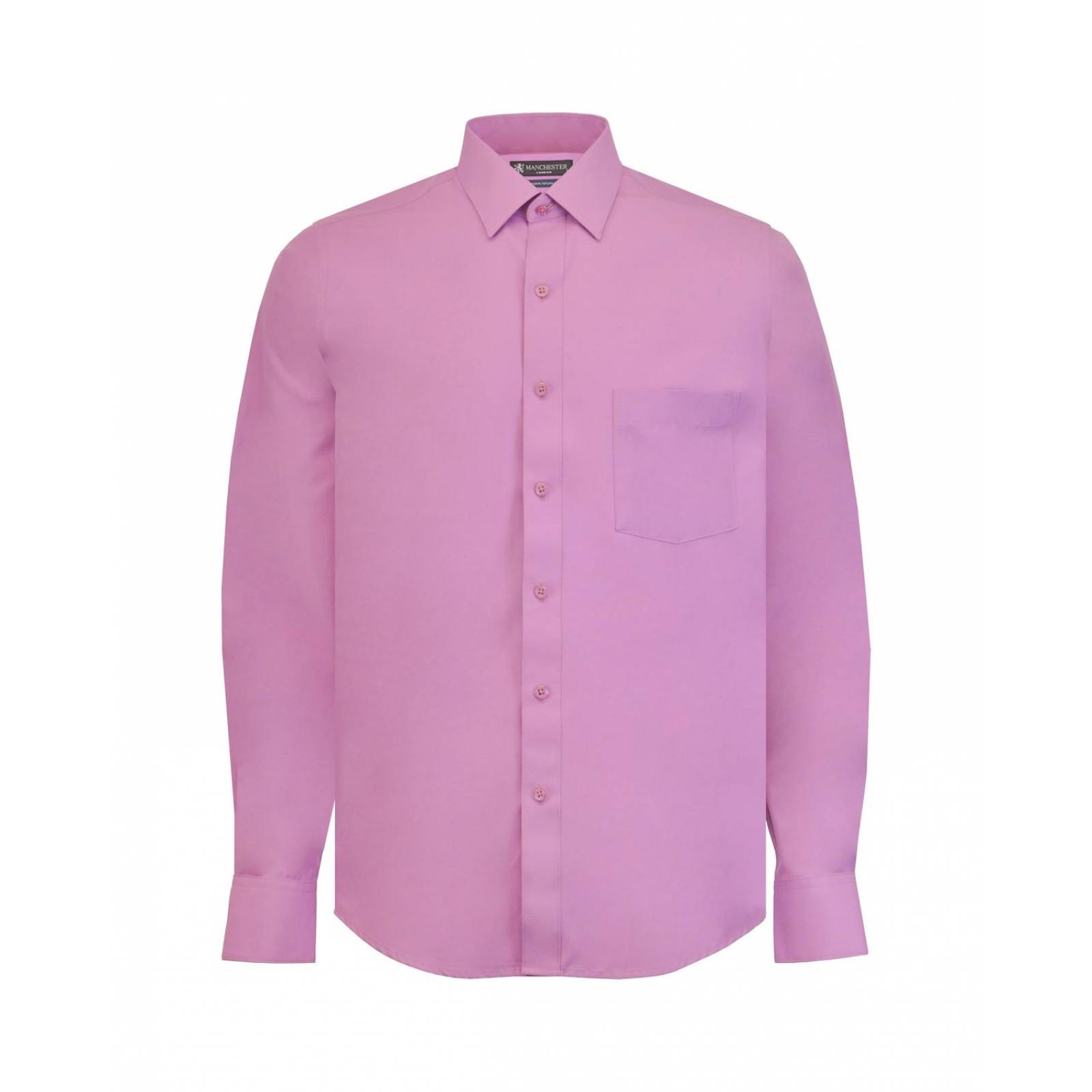 Manchester Camisa de Vestir Regular Fit con Cuello Boss y Puño de Pico con Bordado 