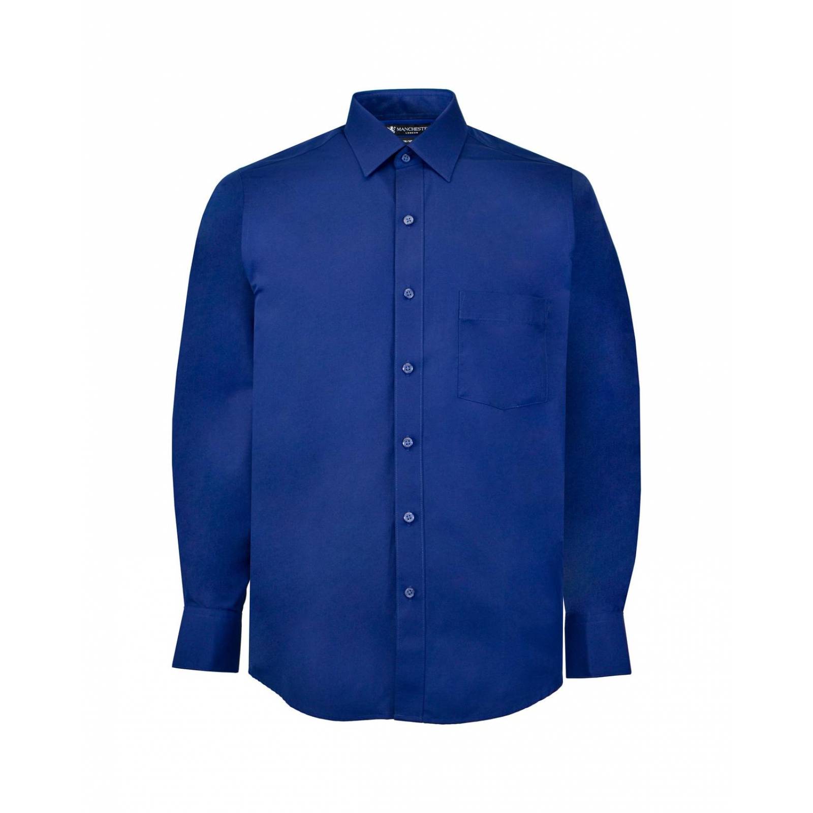 Manchester Camisa de Vestir Regular Fit con Cuello Boss y Puño de Pico con Bordado 