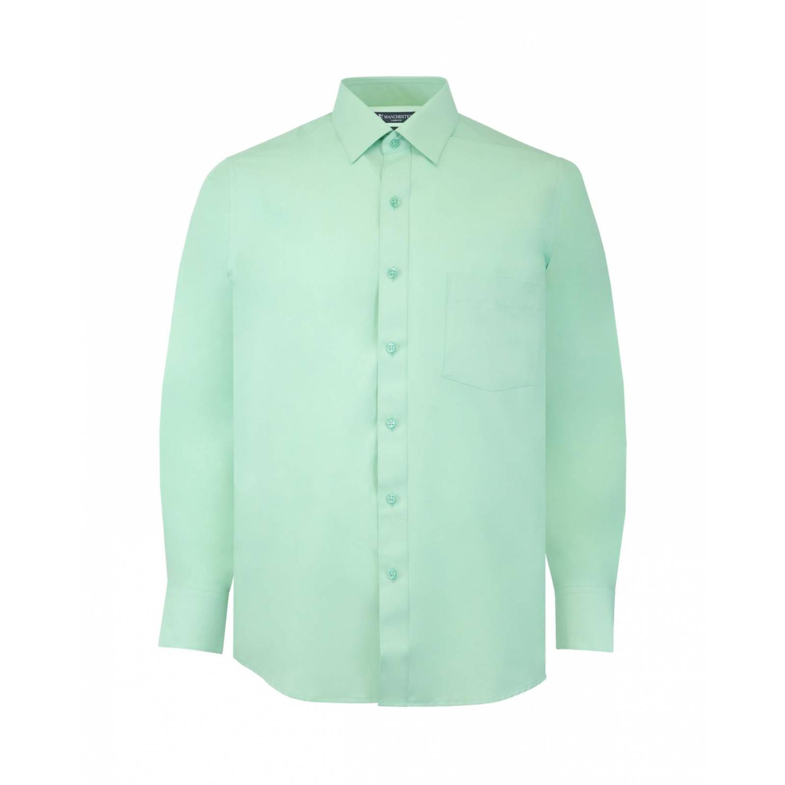 Manchester Camisa de Vestir Regular Fit con Cuello Boss y Puño de Pico con Bordado 