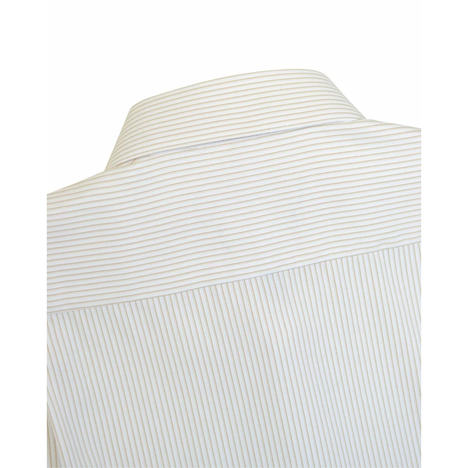 Manchester Camisa de Vestir Regular Fit a Rayas Puño Convertible 