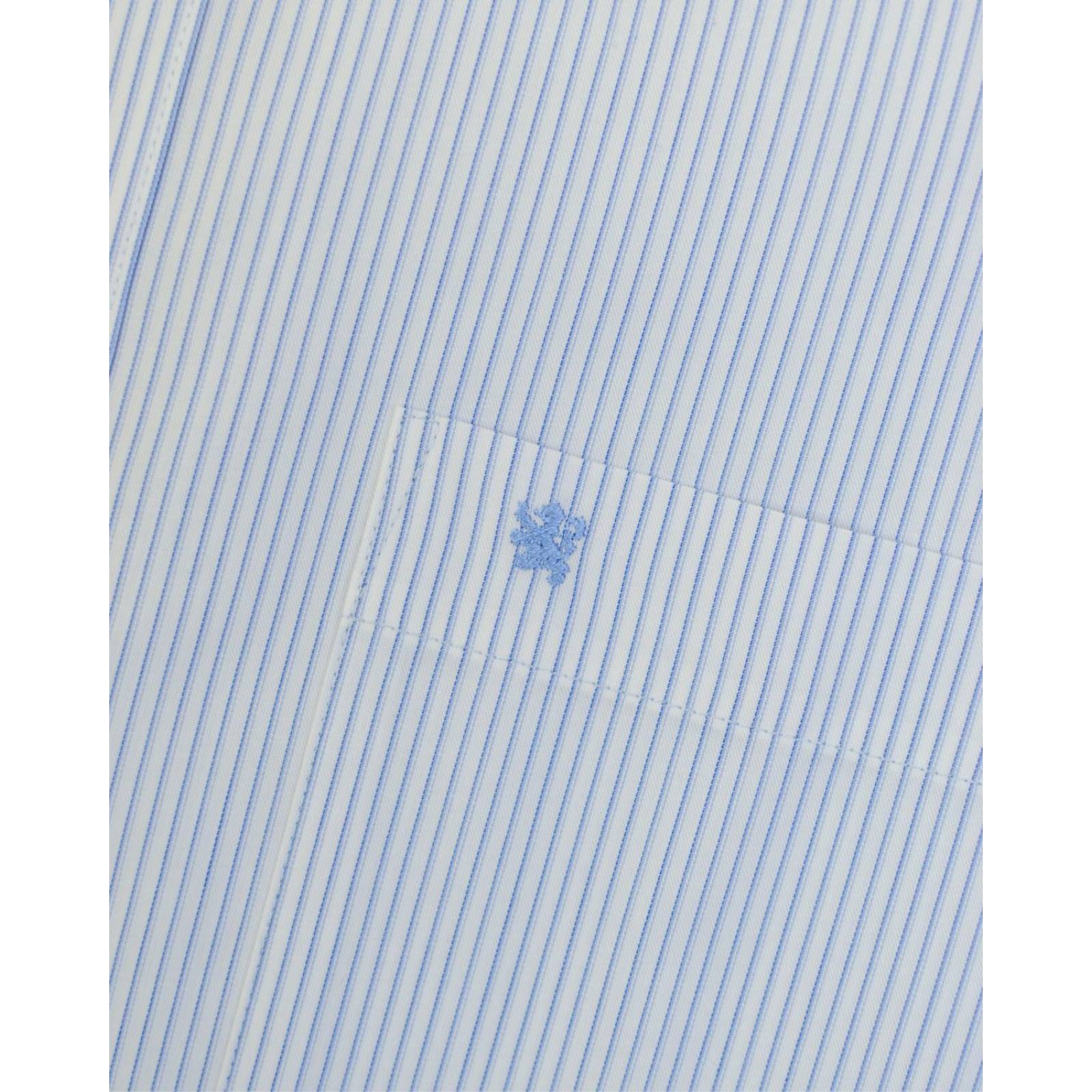 Manchester Camisa de Vestir Regular Fit a Rayas Puño Convertible 