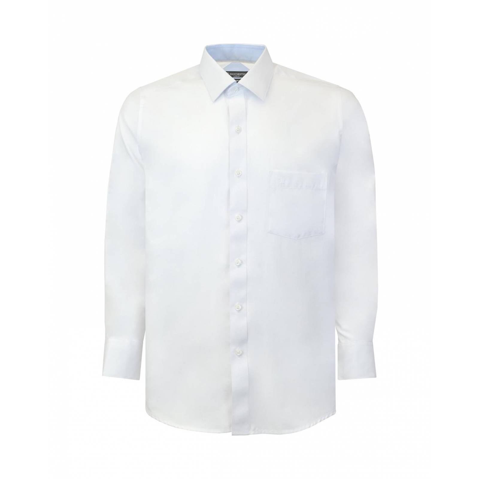 Manchester Camisa de Vestir en Algodón-Poliéster: Puño Ejecutivo con Termino en Pico