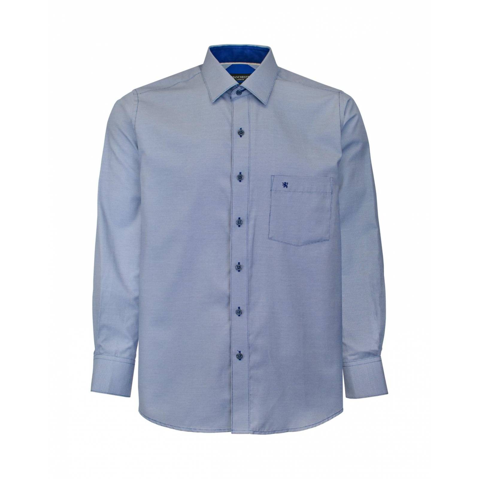 Manchester Camisa de Vestir en Algodón-Poliéster: Puño Ejecutivo con Termino en Pico