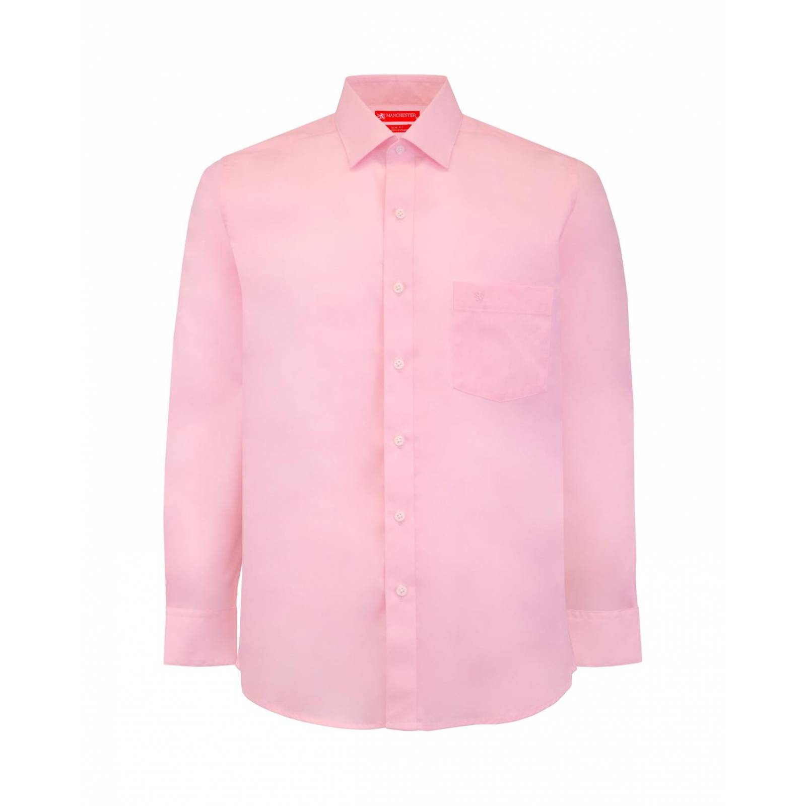 Manchester Camisa de Vestir Lisa Puño Convertible Slim Fit 