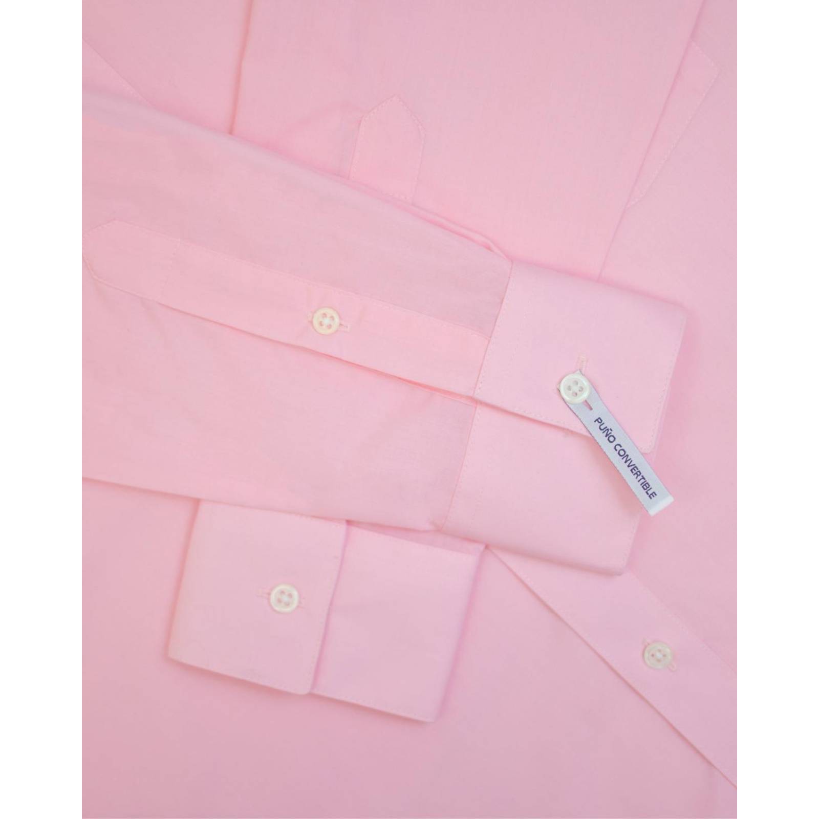 Manchester Camisa de Vestir Lisa Puño Convertible Slim Fit 