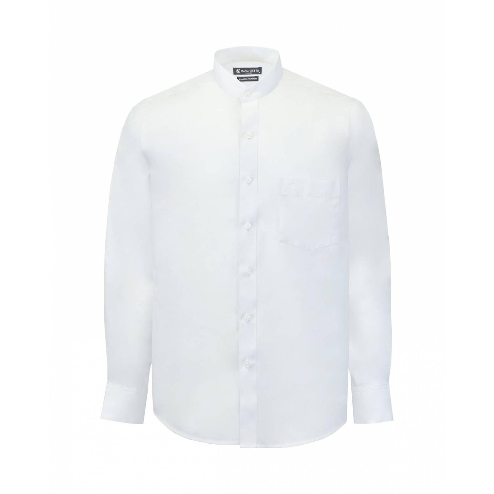 Manchester Camisa de Vestir Regular Fit Cuello Mao en Algodon y Poliester 