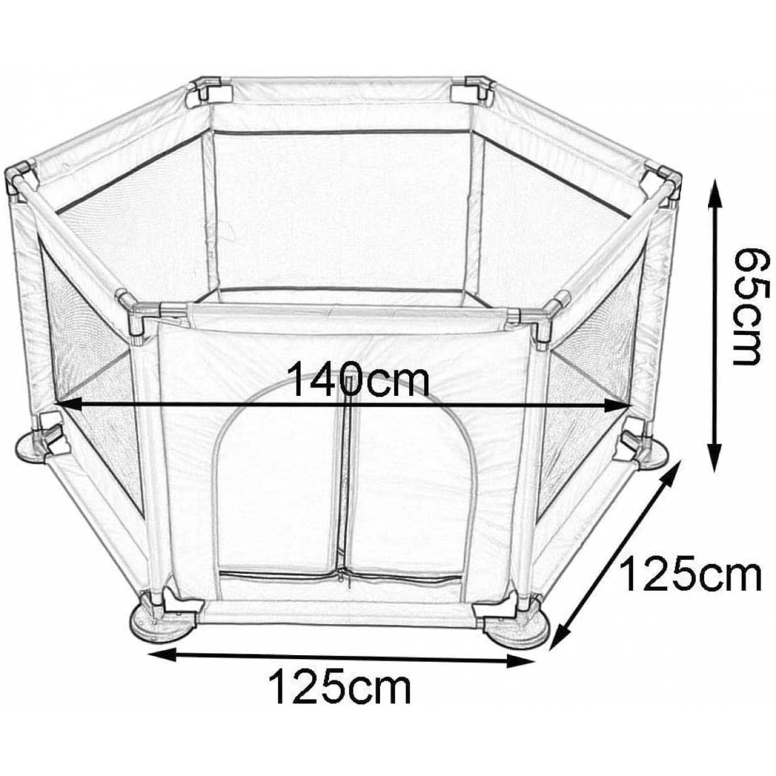 Corral Corralito Para Bebe Didáctico Con 10 Balones-Pelotitas