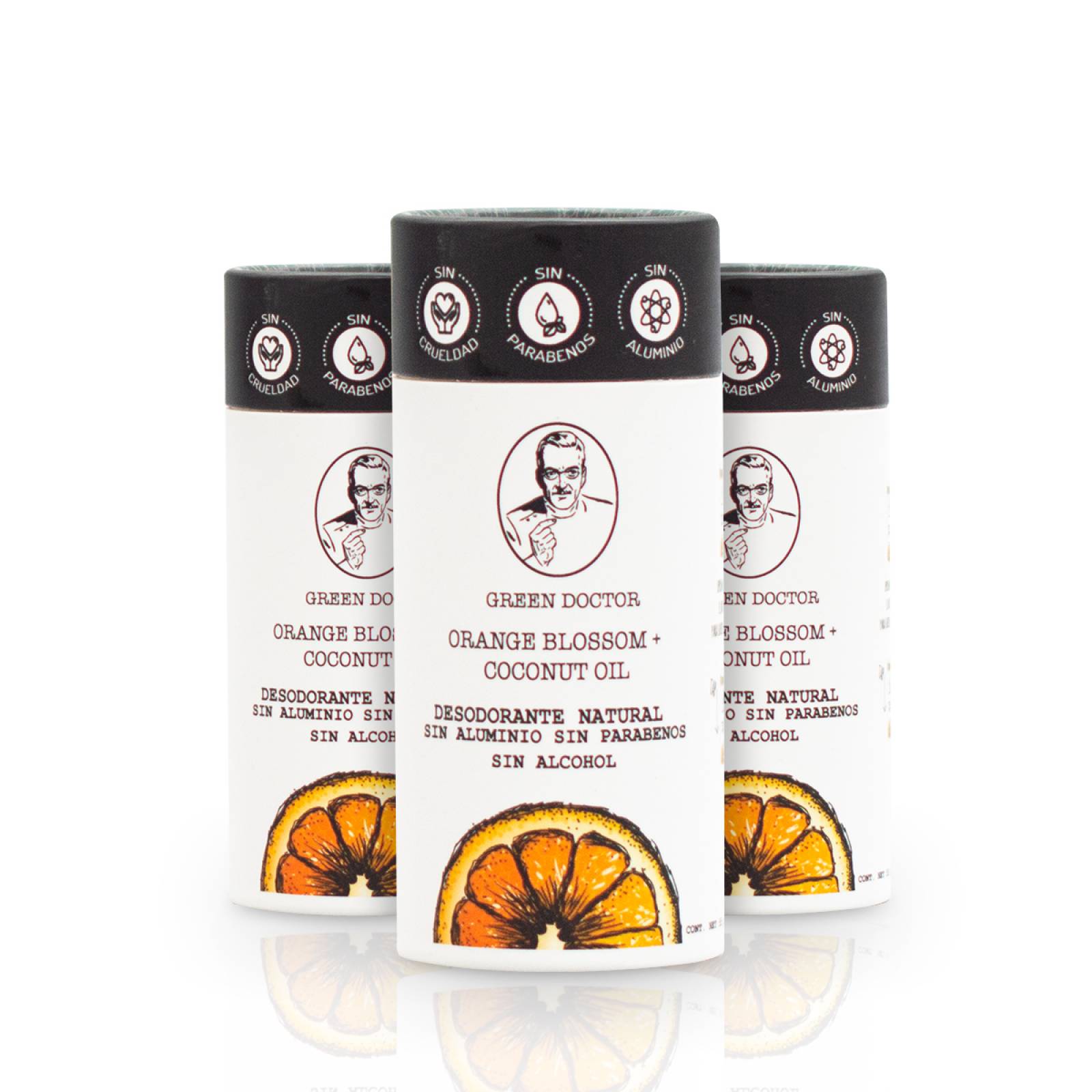 3 Pack- Desodorante Natural de Naranja- Green Doctor- 55g cada uno
