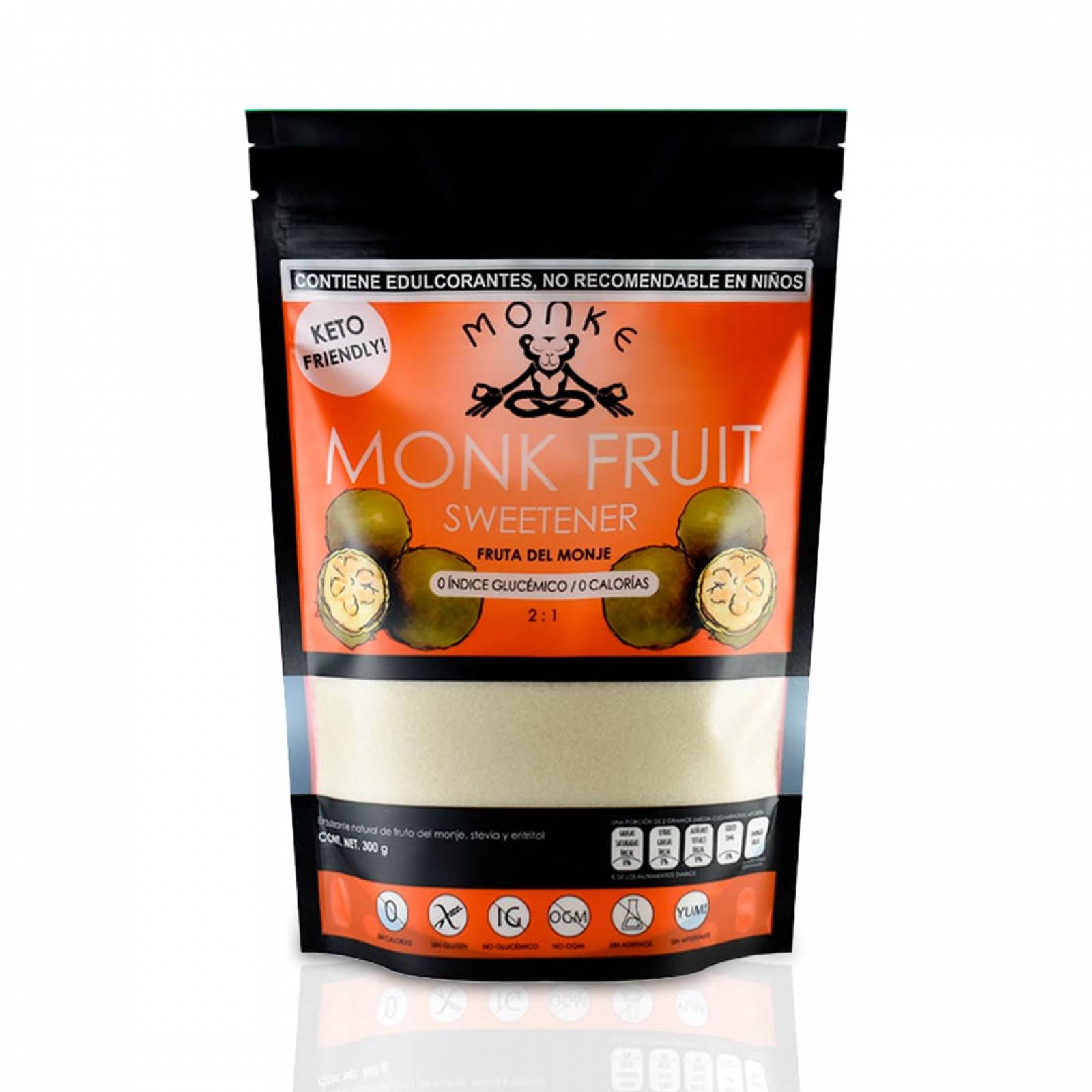 Endulzante de Fruta del Monje- Monke Granulado- Monke- 300 g